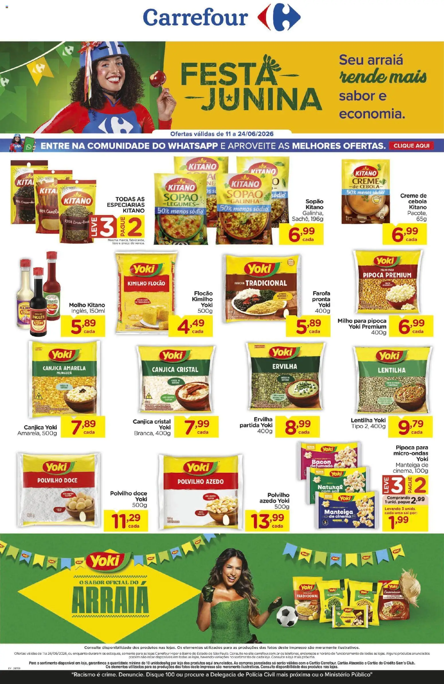 Carrefour Folheto - válido de 11.06.2026 | Página: 1 | Produtos: Alho, Cebola, Polvilho, Microondas