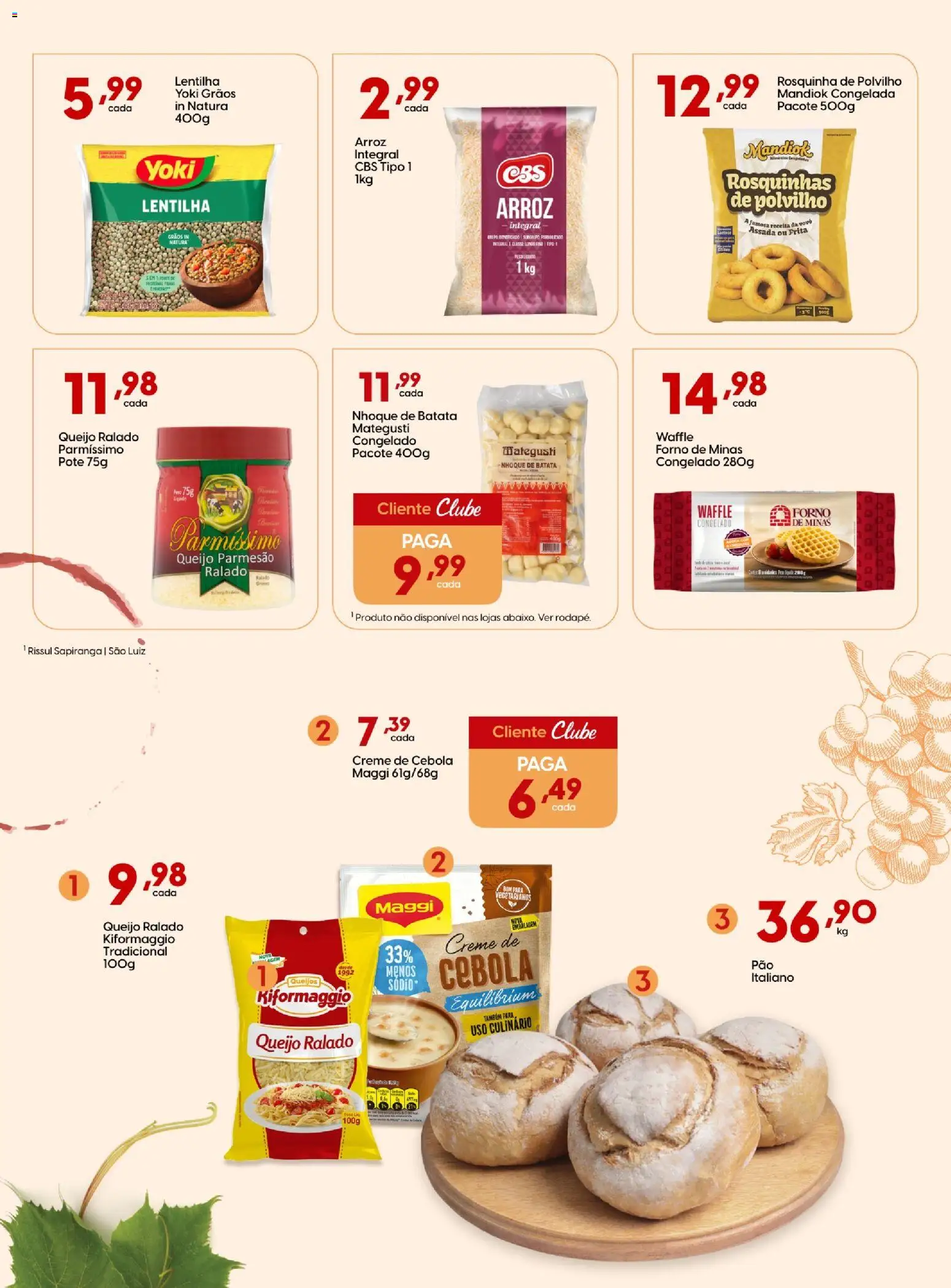 Rissul Folheto - válido de 05.06.2026 | Página: 7 | Produtos: Polvilho, Queijo, Queijo parmesão, Batata