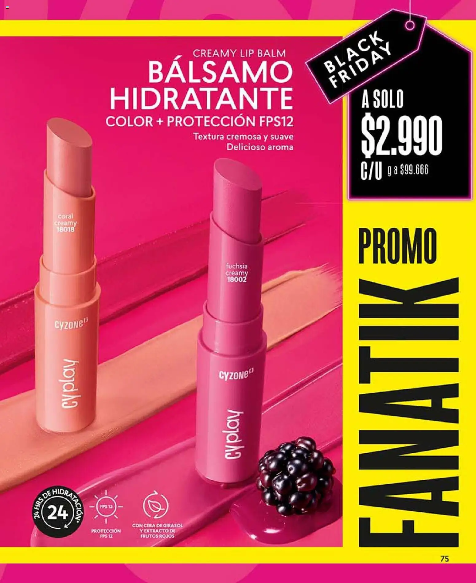 Catálogo CyZone Campaña 16 │ válido desde el 28.09.2026 | Página: 75 | Productos: Bálsamo, Cera, Frutos rojos