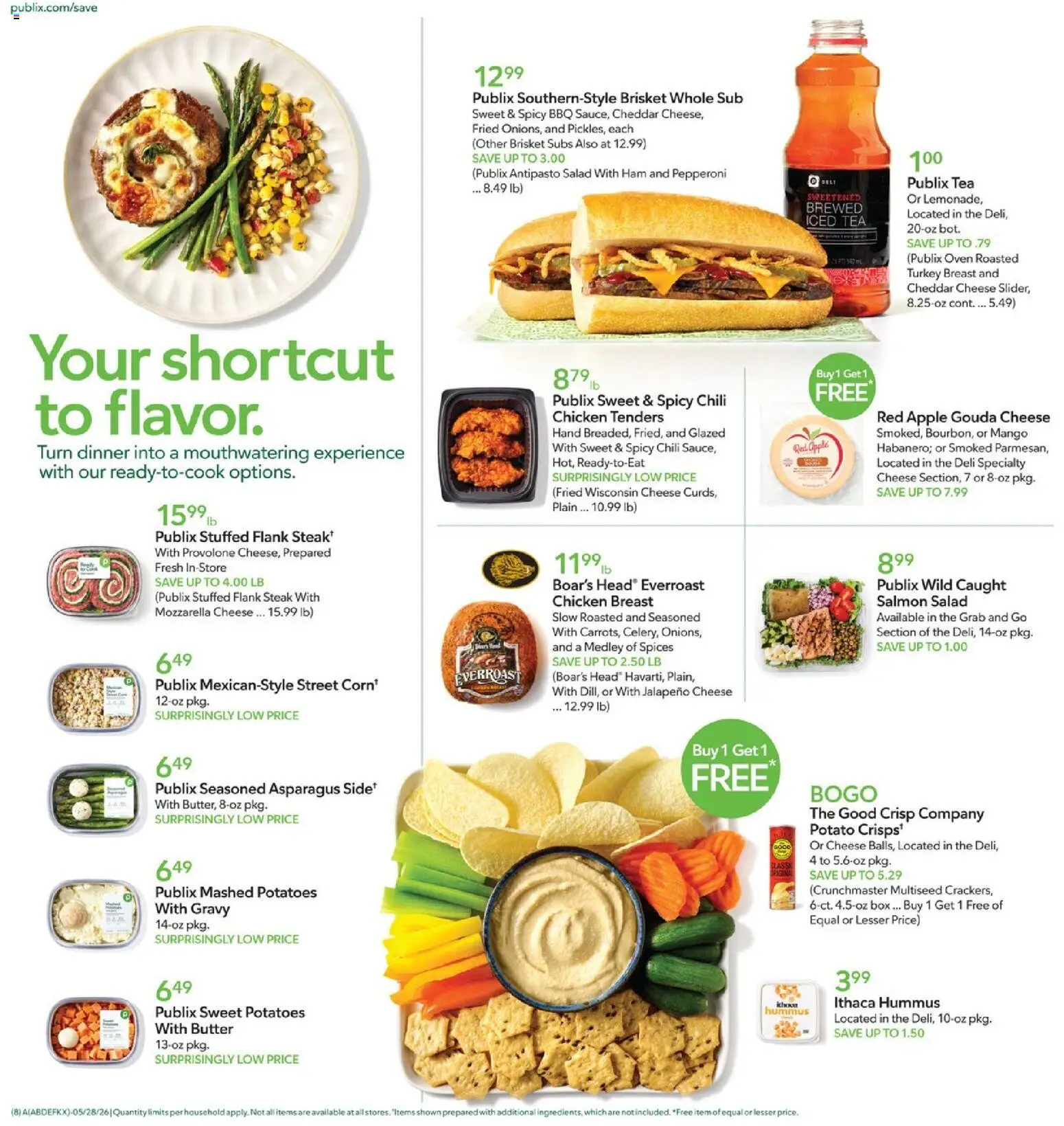 Publix Weekly Ad - valid from 27.05.2026 | Page: 8 | Products: Box, Cheese, Tea, Oven
