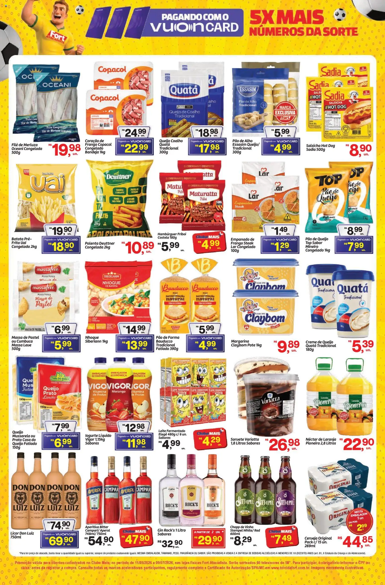 Fort Atacadista Folheto - válido de 16.05.2026 | Página: 3 | Produtos: Licor, Queijo coalho, Massa, Sorvete