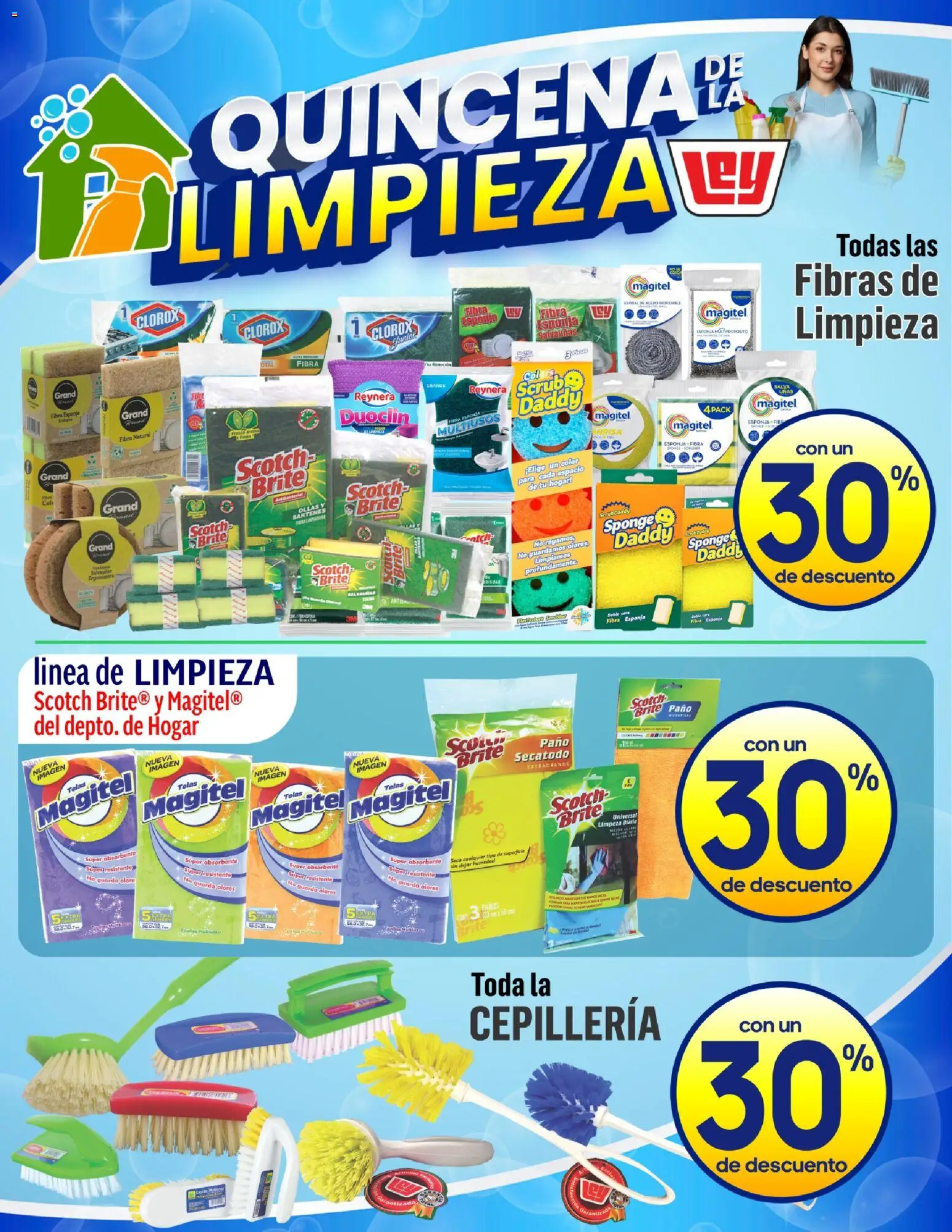 Nuevas ofertas de Casa Ley válidas en toda la República Mexicana desde el 30/06/2026. ¡Encuentra las mejores ofertas en Casa Ley folleto Quincena de la limpieza! | Página: 6 | Productos: Esponja