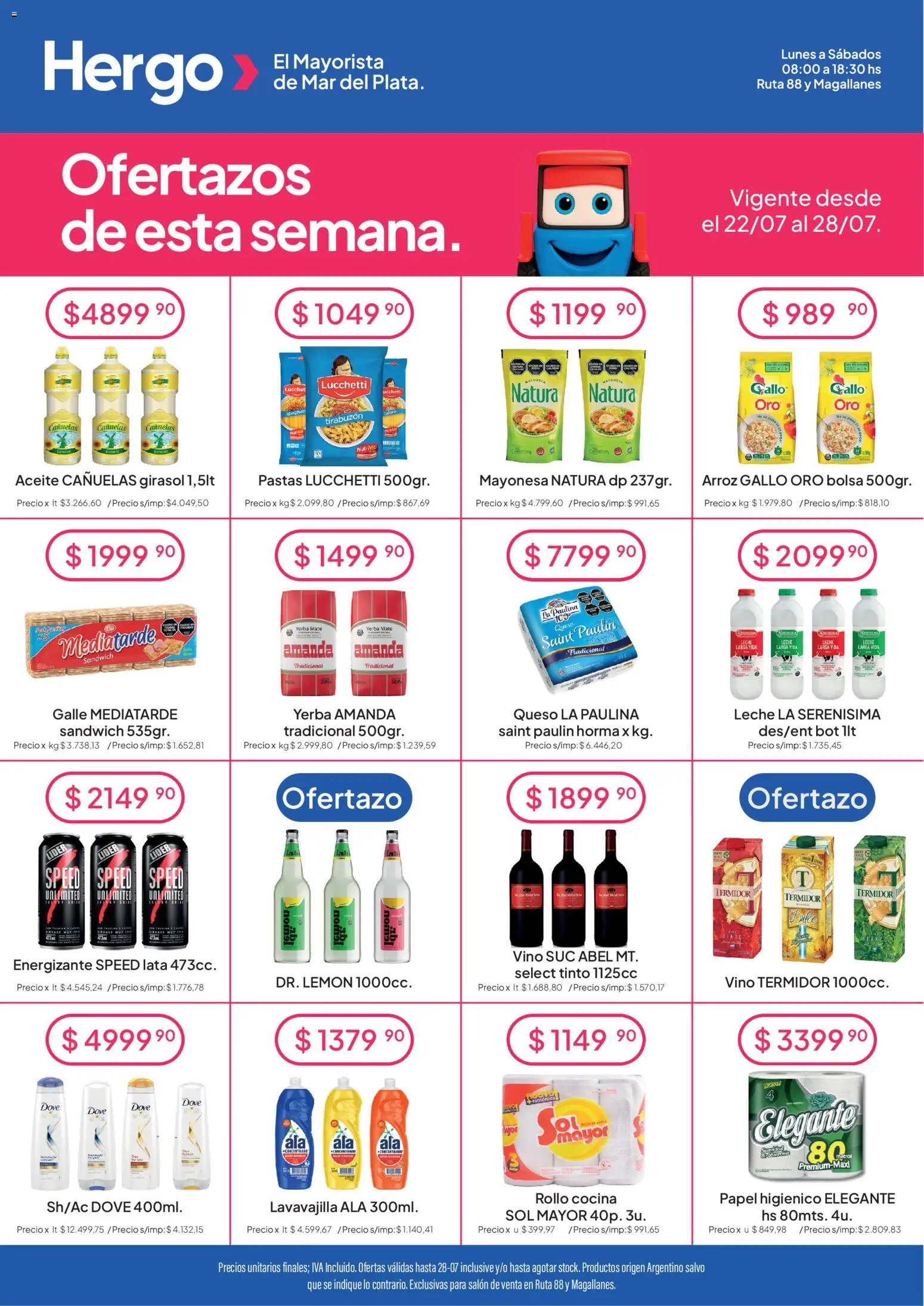 Hergo catálogo │ válido desde el 22/07/2026 | Página: 1 | Productos: Cocina, Leche, Vino, Arroz