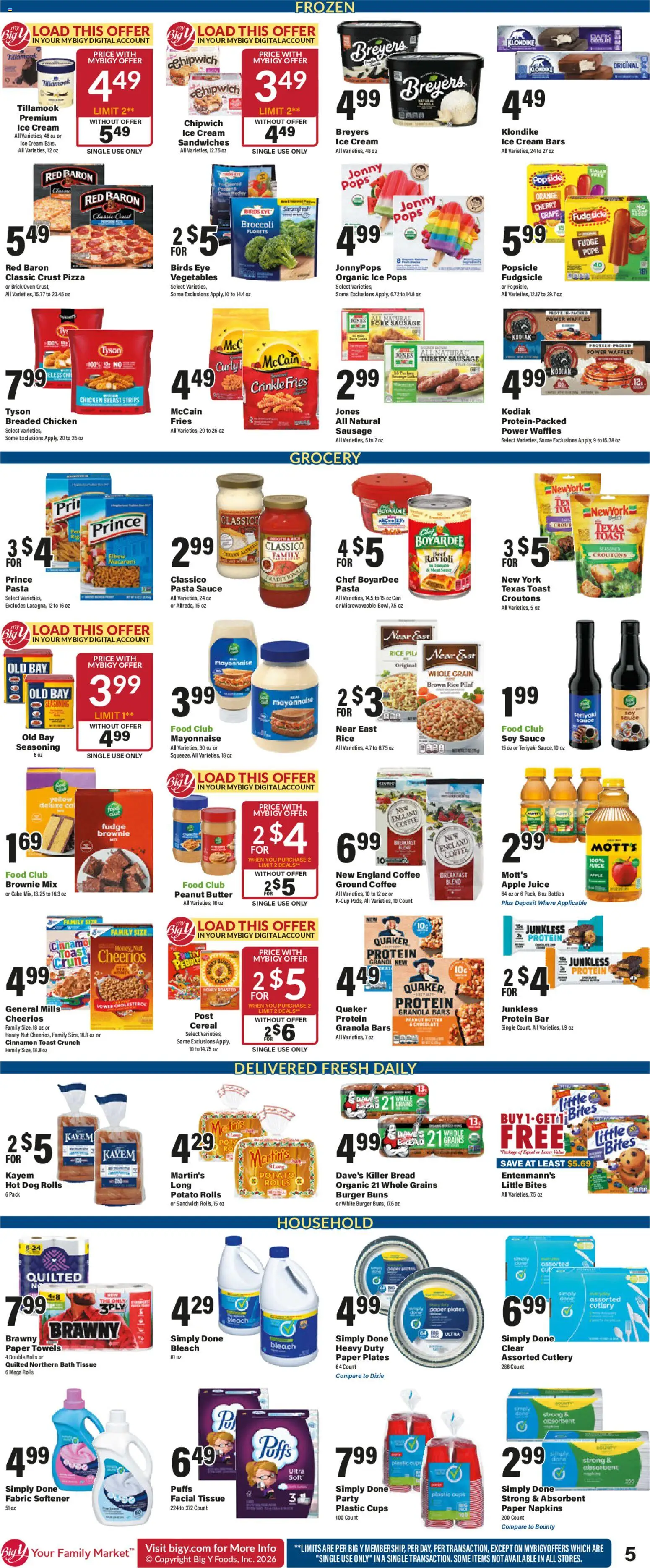 Big Y Weekly Ad - valid from 07/16/2026 | Page: 7 | Products: Rice, Pasta, Cream, Sausage