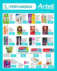 Vista previa de Arteli folleto Quincenal, nuevo folleto de la tienda, válido en México a partir del 24/08/2026 | Página: 12 | Productos: Shampoo, Toalla, Fragancia, Jabón