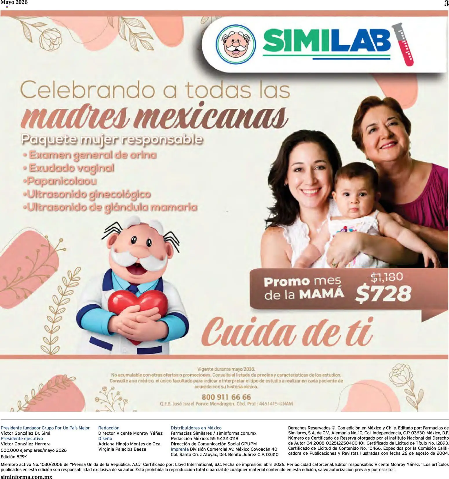 Nuevas ofertas de Farmacias Similares válidas en toda la República Mexicana desde el 01.05.2026. ¡Encuentra las mejores ofertas en Farmacias Similares catálogo! | Página: 3 | Productos: Hinojo, Prensa