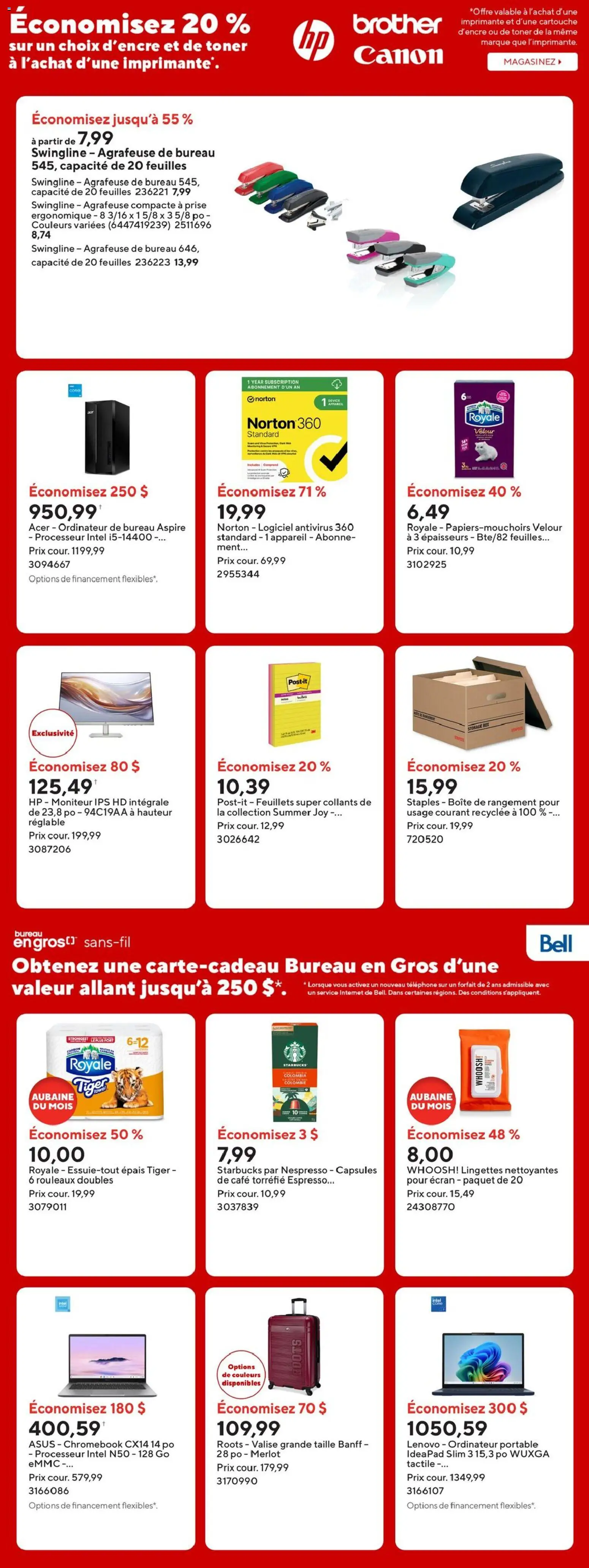 Staples flyer valid from Sep 18, 2026 | Page: 6 | Products: Toner, Box, Capsules
