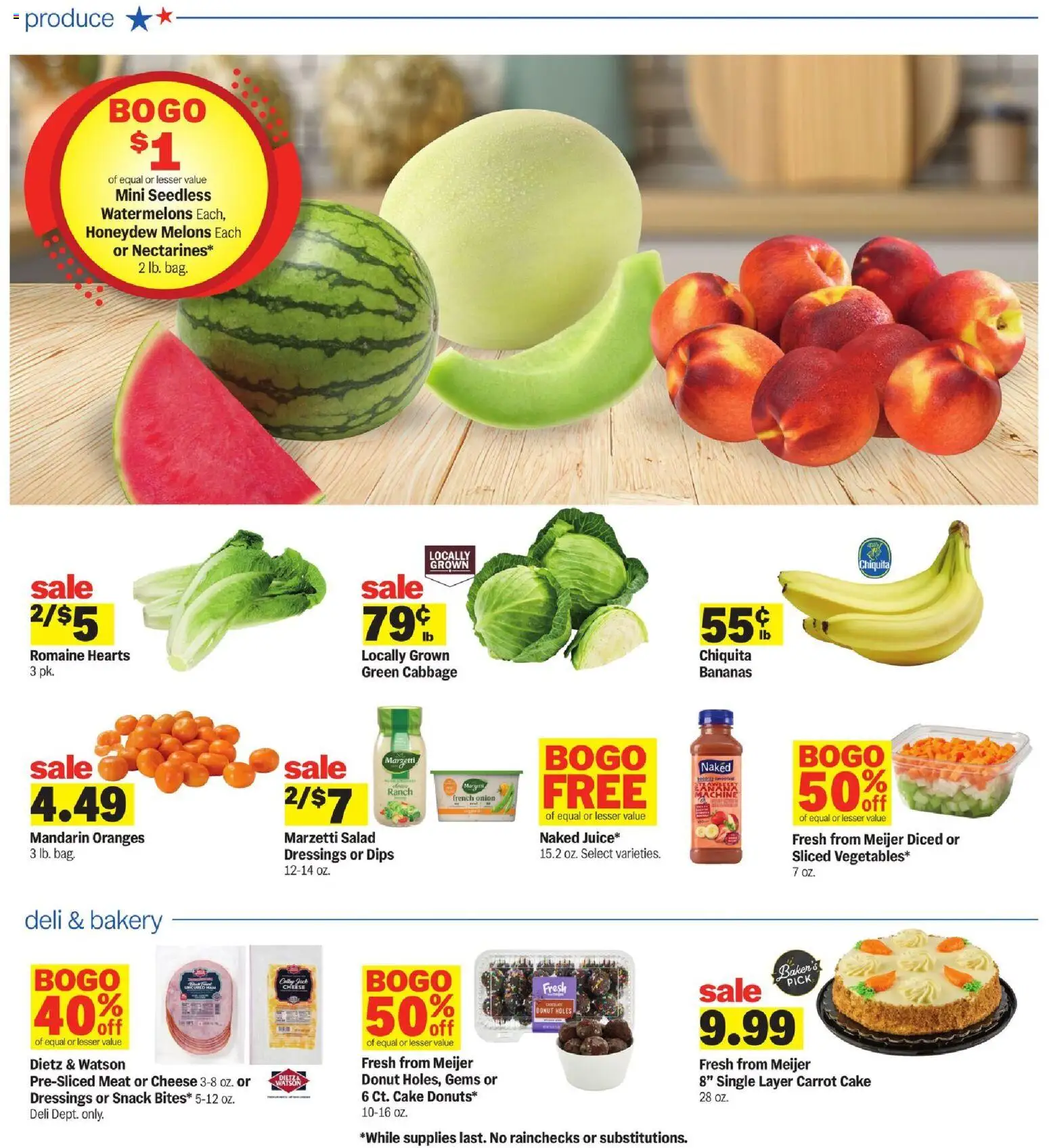 Meijer Weekly Ad - valid from 08/05/2026 | Page: 6 | Products: Bakery, Oranges, Salad, Onion