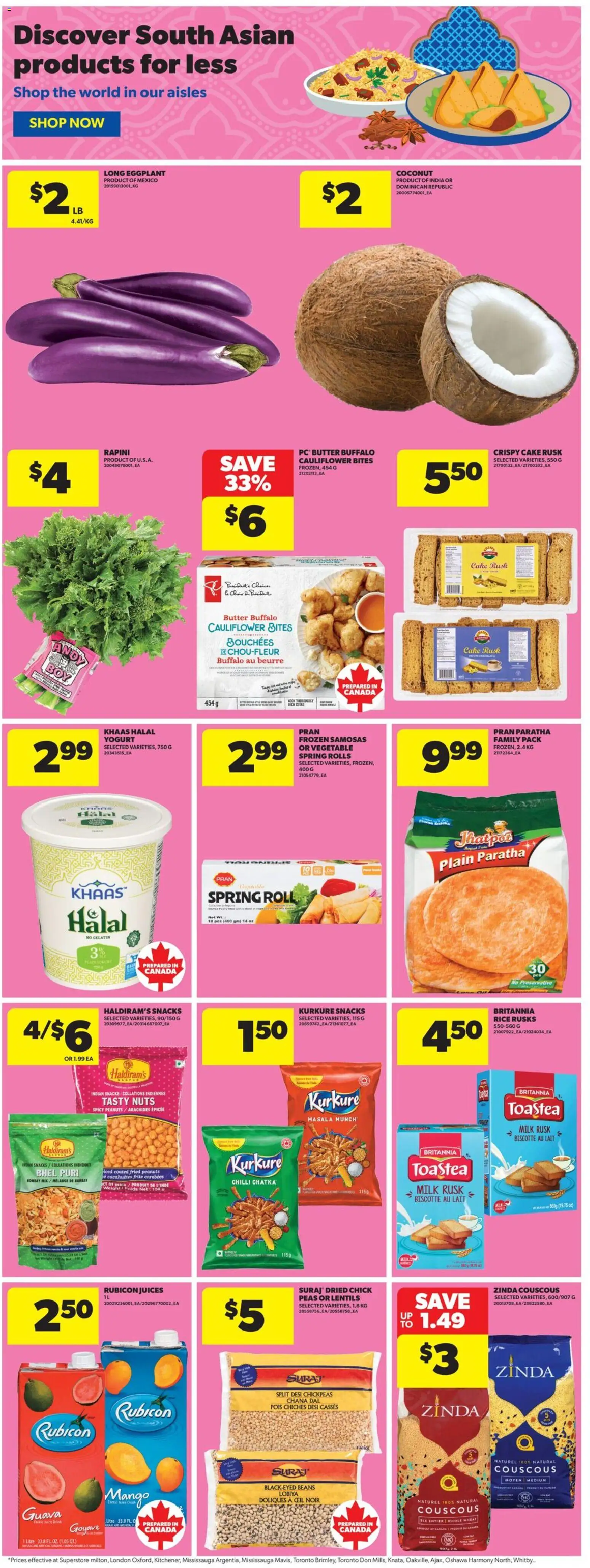 Real Canadian Superstore flyer valid from Aug 13, 2026 | Page: 27 | Products: Rice, Lentils, Milk, Yogurt