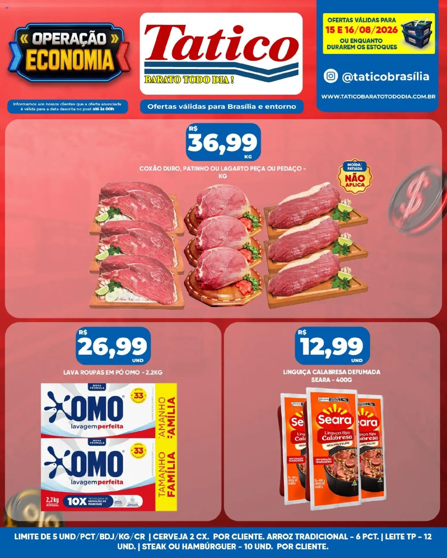 Tatico Folheto - válido de 17/08/2026 | Página: 30 | Produtos: Pó, Steak, Arroz, Roupas