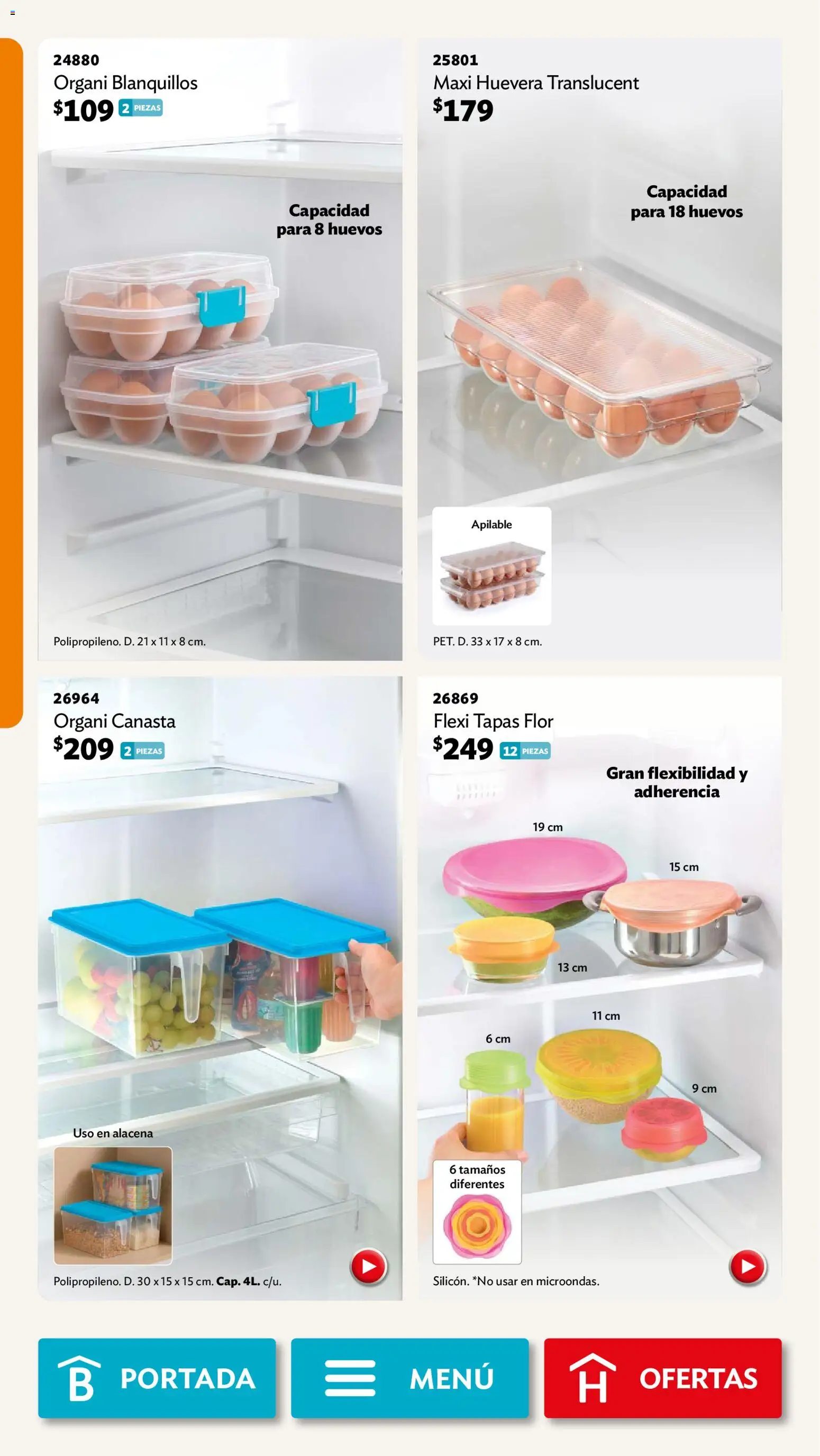 Nuevas ofertas de Betterware válidas en toda la República Mexicana desde el 29/06/2026. ¡Encuentra las mejores ofertas en Betterware campaña 7 2026! | Página: 54 | Productos: Huevos, Alacena, Canasta