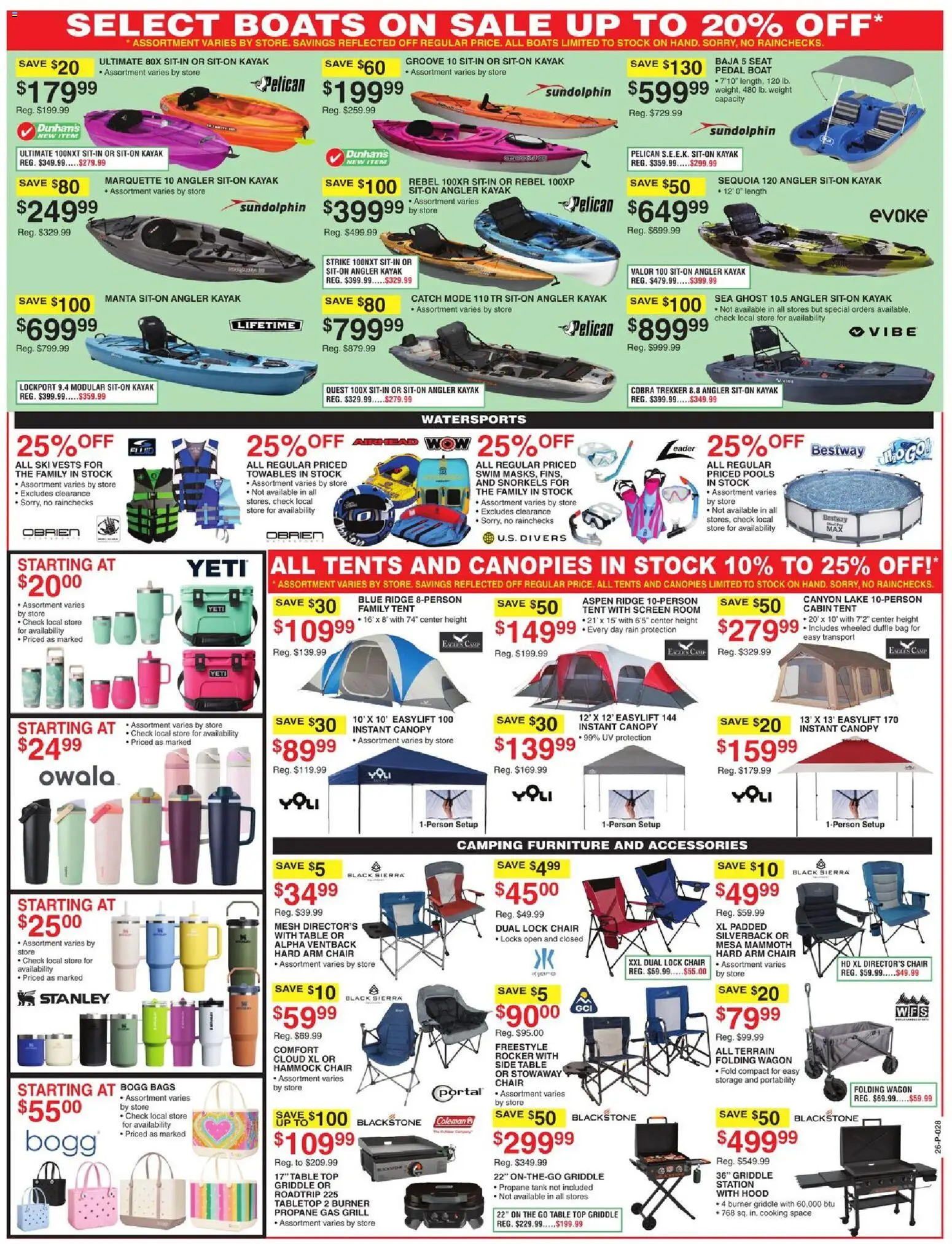 Dunham's Sports Weekly Ad - valid from 07/18/2026 | Page: 14 | Products: Chair, Griddle, Bag, Grill