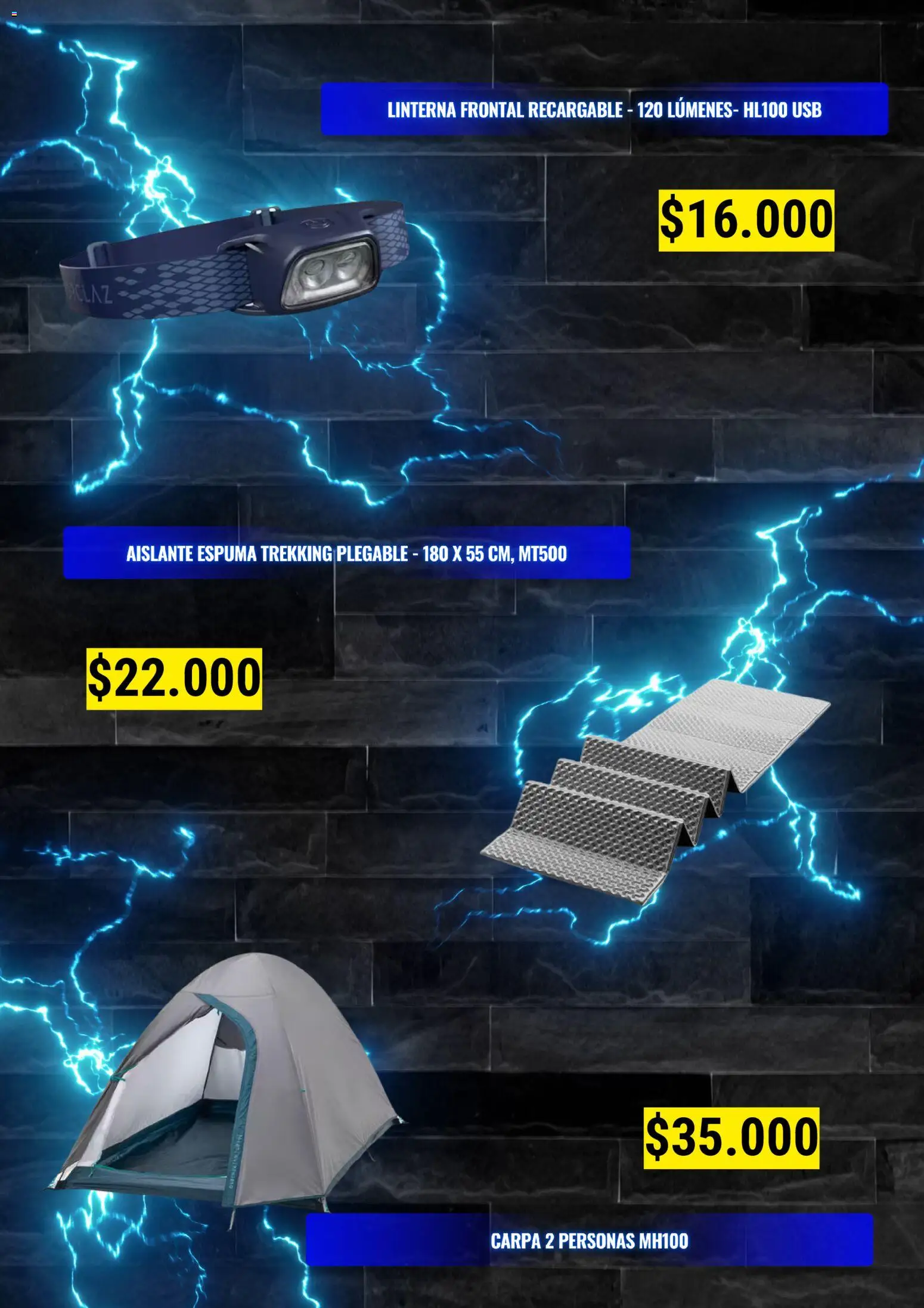 Decathlon Ofertas  │ válido desde el 01.05.2026 | Página: 2 | Productos: Usb, Espuma, Carpa, Linterna