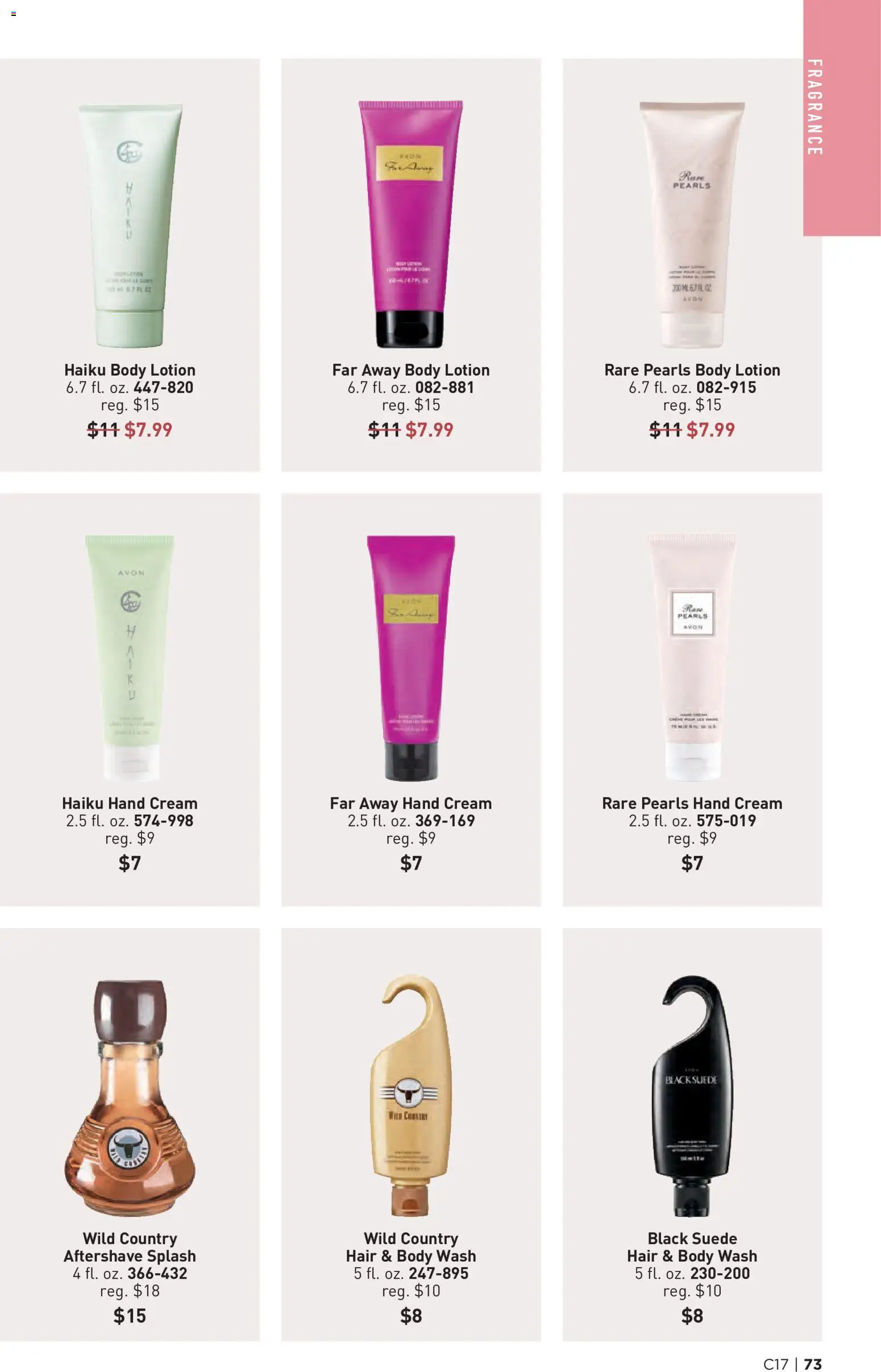 Avon Brochure - valid from 08/12/2026 | Page: 73 | Products: Fragrance, Hand cream, Cream, Body Wash