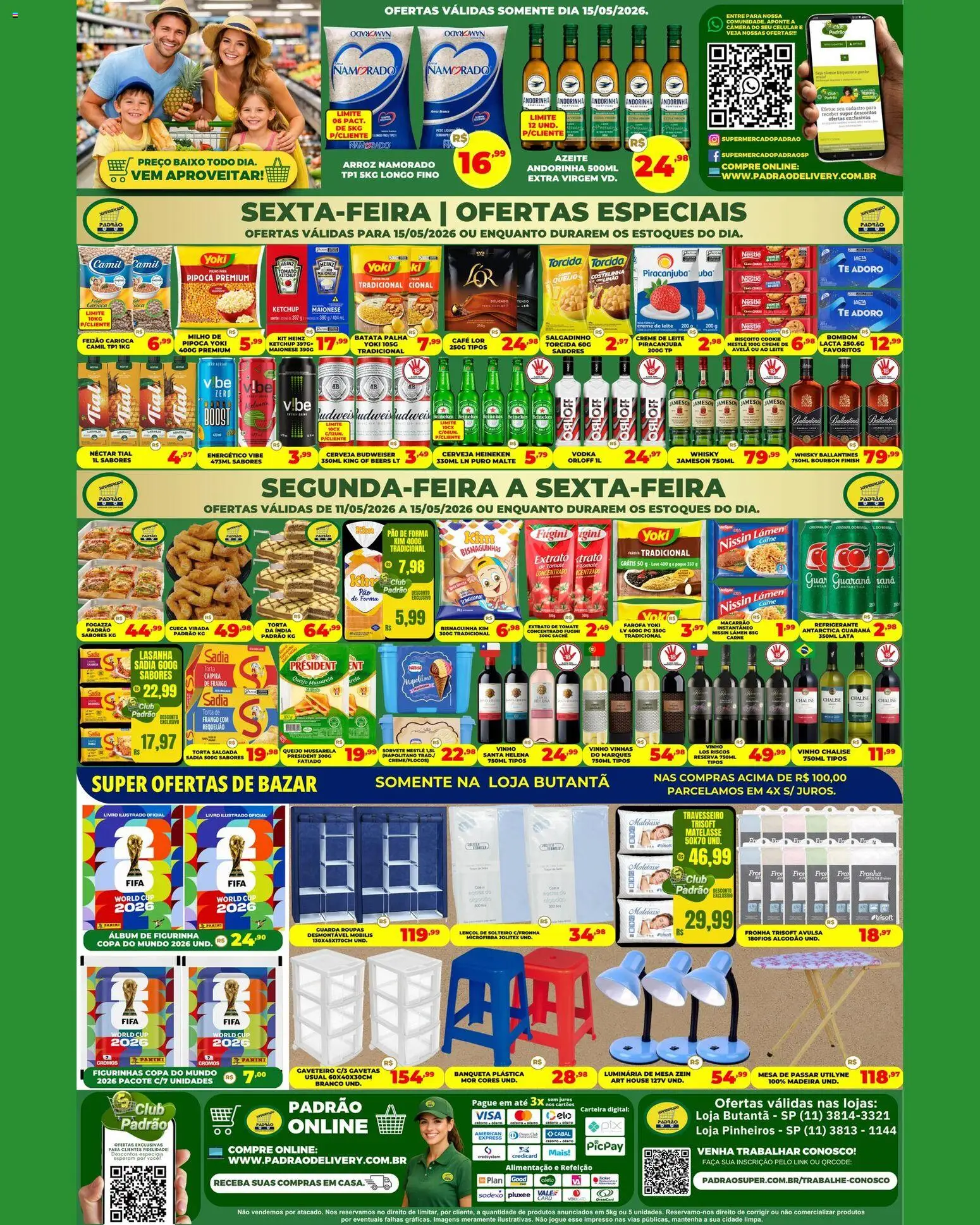 Supermercado Padrão Folheto - válido de 11.05.2026 | Página: 2 | Produtos: Feijão, Celular, Guaraná, Batata palha