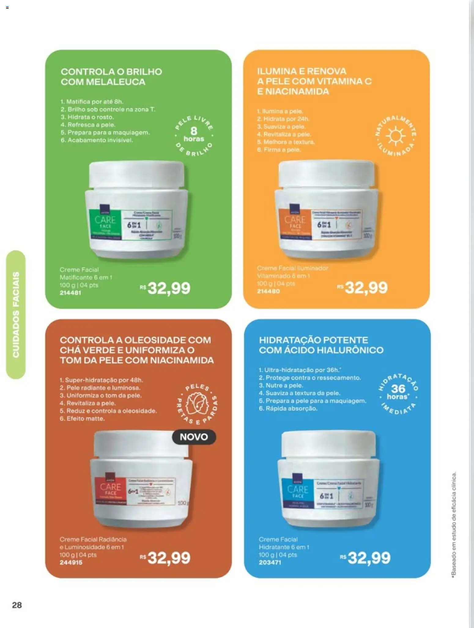 Avon Folheto - válido de 01/09/2026 | Página: 28 | Produtos: Creme facial, Chá, Creme, Iluminador