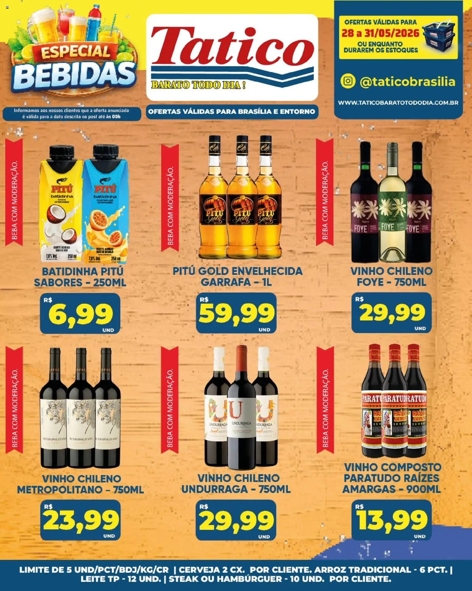 Tatico Folheto - válido de 29.05.2026 | Página: 53 | Produtos: Leite, Cerveja, Arroz, Hambúrguer