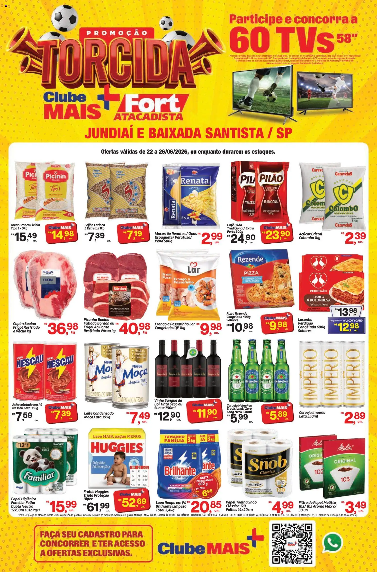 Fort Atacadista Folheto - válido de 22/06/2026 | Página: 1 | Produtos: Pó, Vinho, Café pilão, Sal