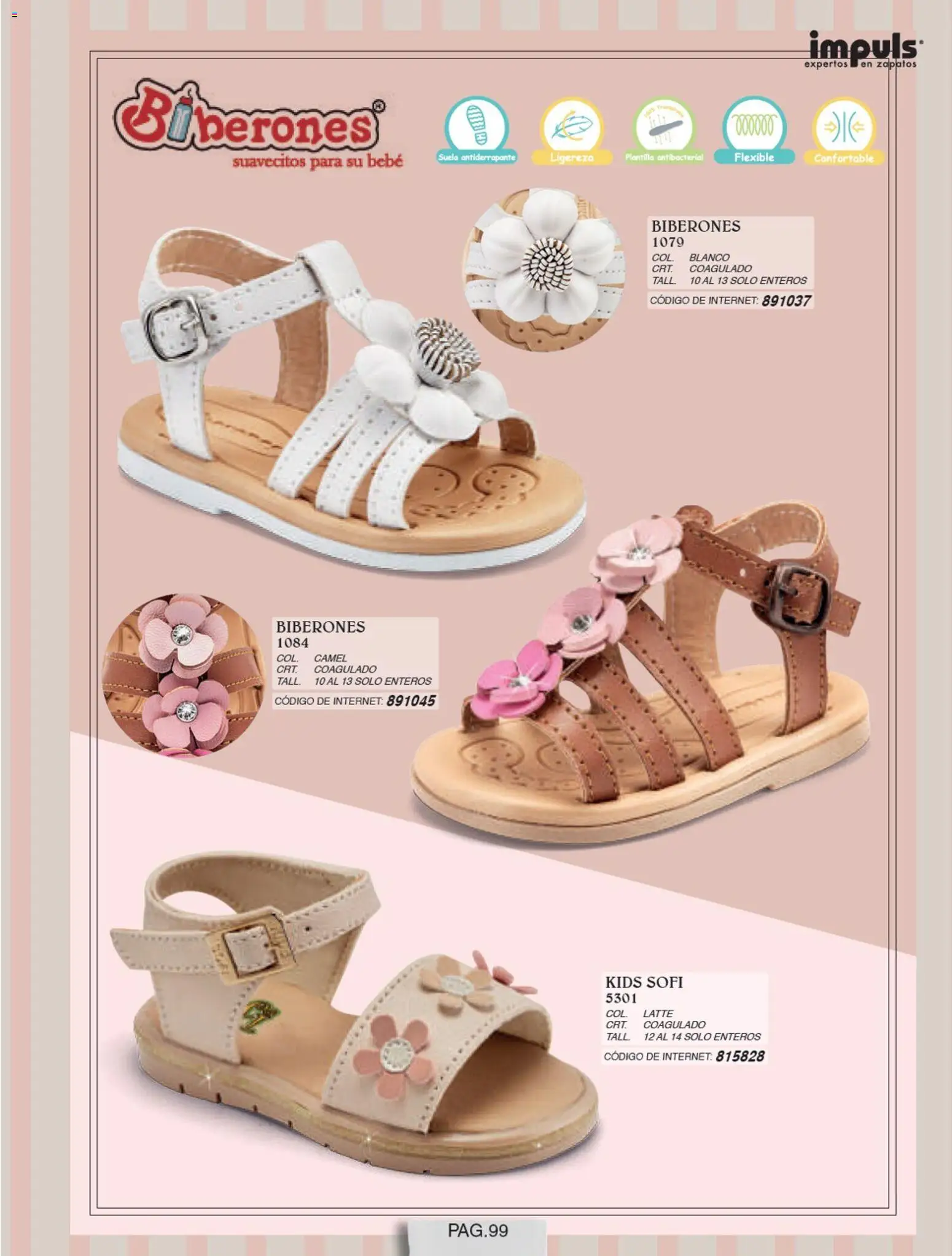 Nuevas ofertas de Impuls válidas en toda la República Mexicana desde el 01/07/2026. ¡Encuentra las mejores ofertas en Impuls catálogo Niña! | Página: 101 | Productos: Zapatos, Flexible