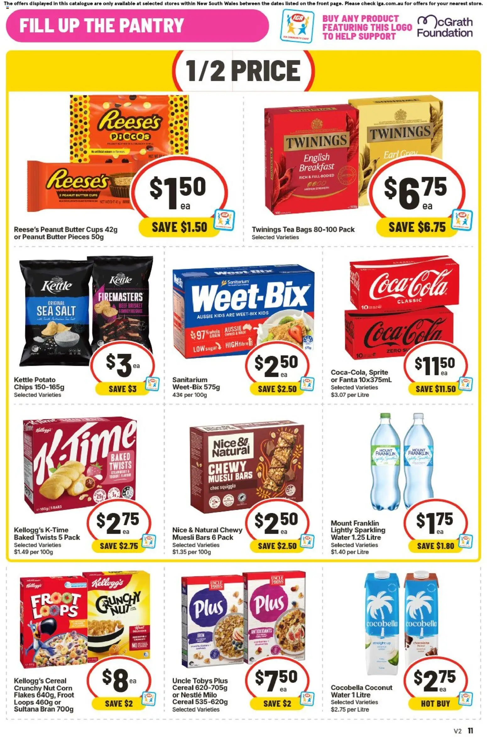 IGA catalogue - valid from 23/09/2026 | Page: 16 | Products: Tea, Peanut butter, Salt, Muesli