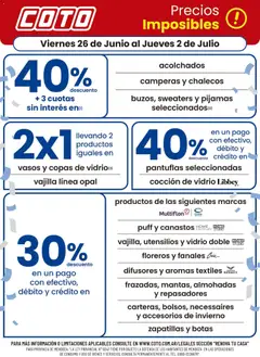 Vista previa Coto - Renova Clases válido desde el 26/06/2026