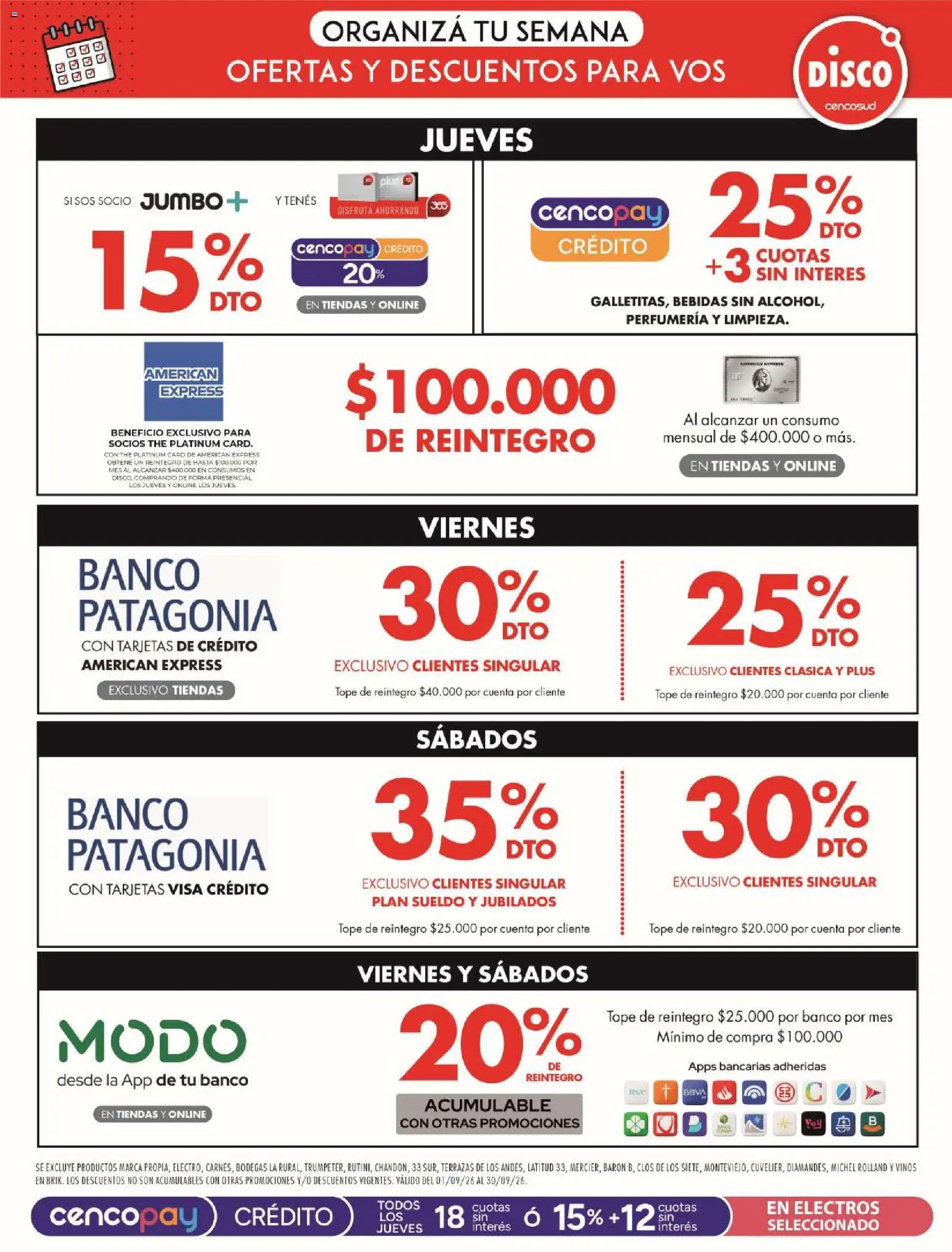 Disco - Ofertas | Bs. As. y Santa Fé │ válido desde el 04/09/2026 | Página: 12 | Productos: Disco, Bebidas