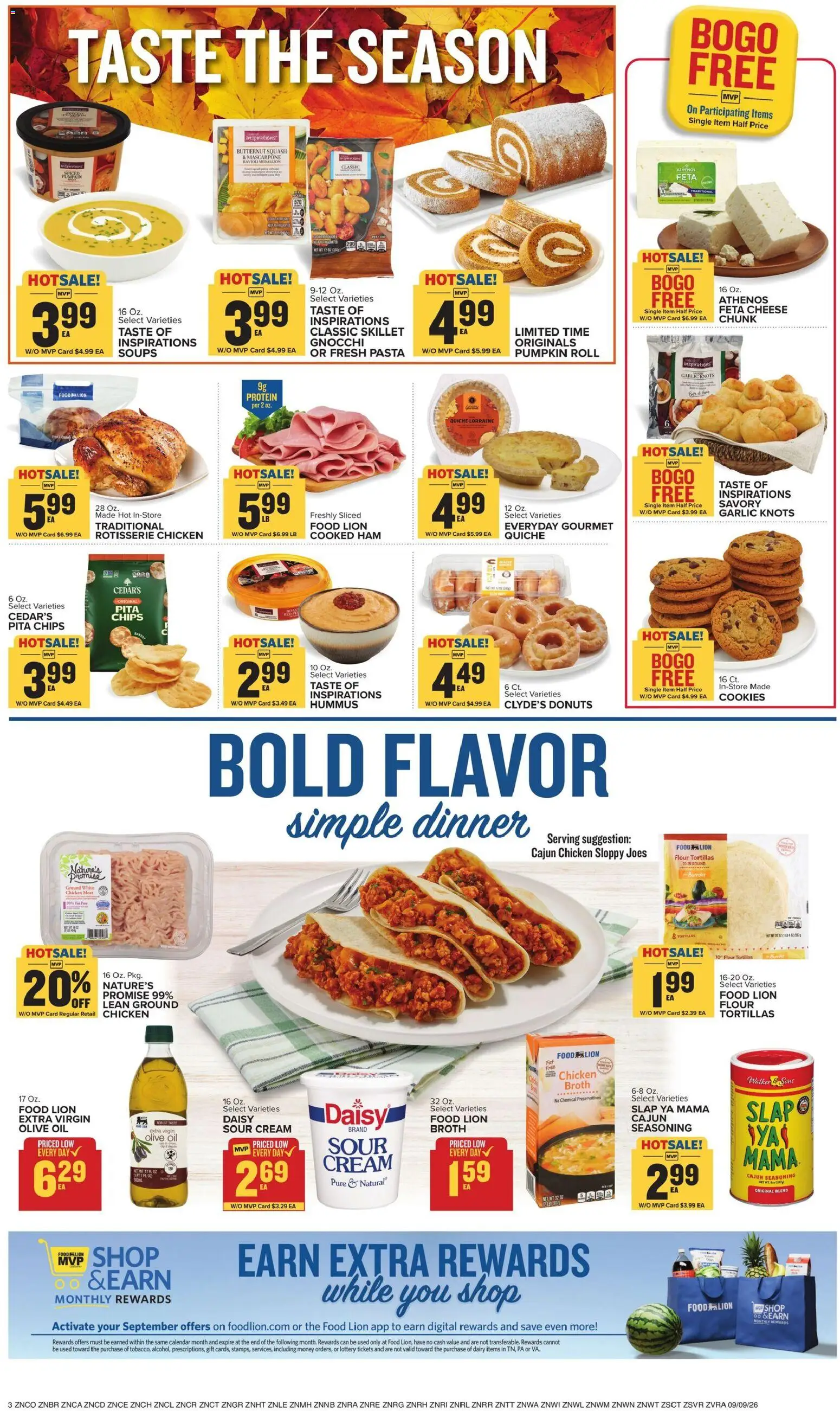 Food Lion Weekly Ad - valid from 09/09/2026 | Page: 6 | Products: Squash, Meat, Ham, Pumpkin
