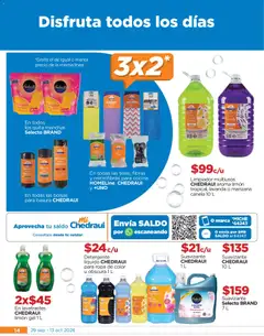 Vista previa de Chedraui folleto Festival marca propia, nuevo folleto de la tienda, válido en México a partir del 29/09/2026 | Página: 14 | Productos: Detergente, Limón, Limpiador, Ropa