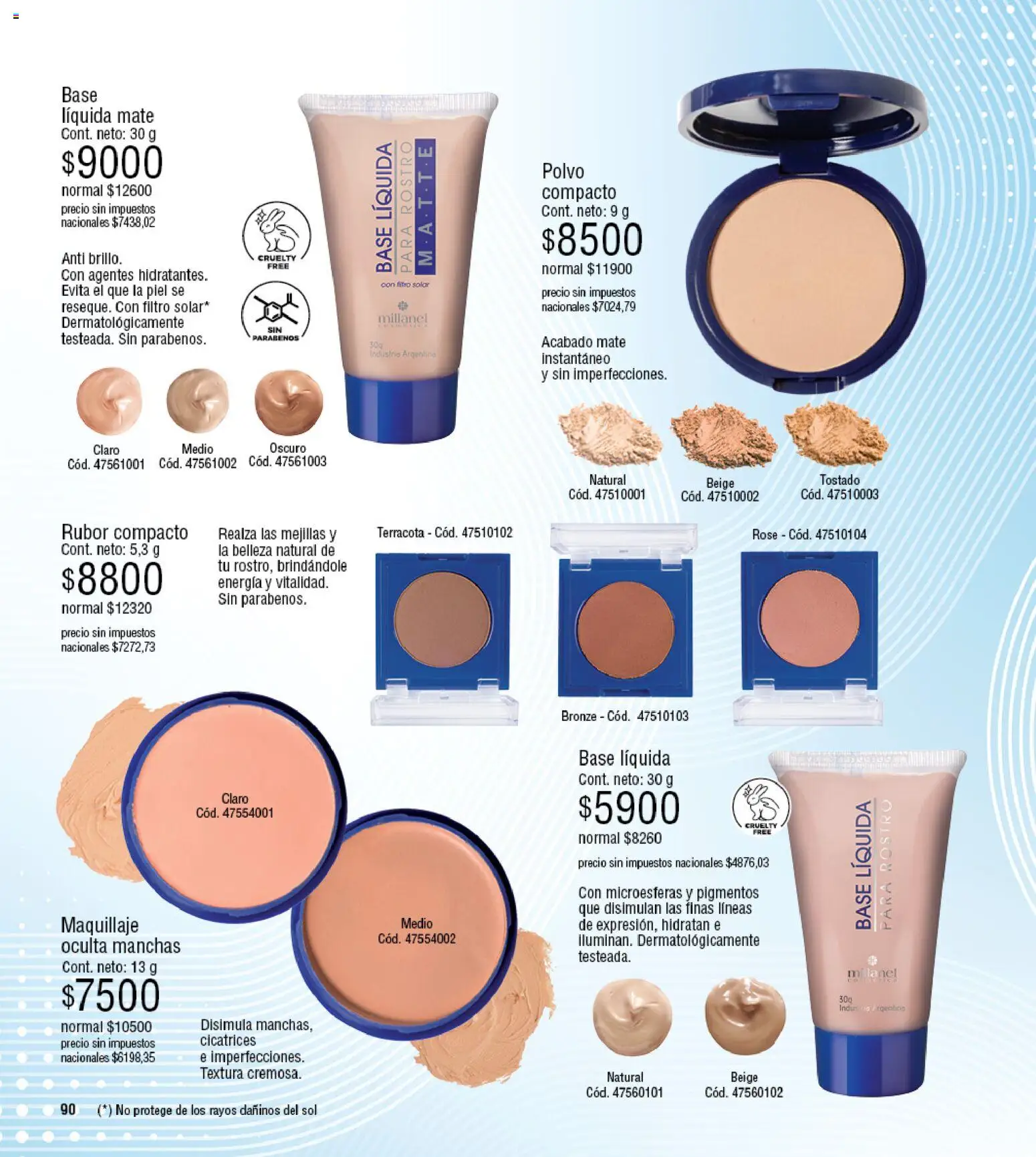 Millanel - Catálogo │ válido desde el 20/07/2026 | Página: 90 | Productos: Mate, Maquillaje, Rubor, Polvo