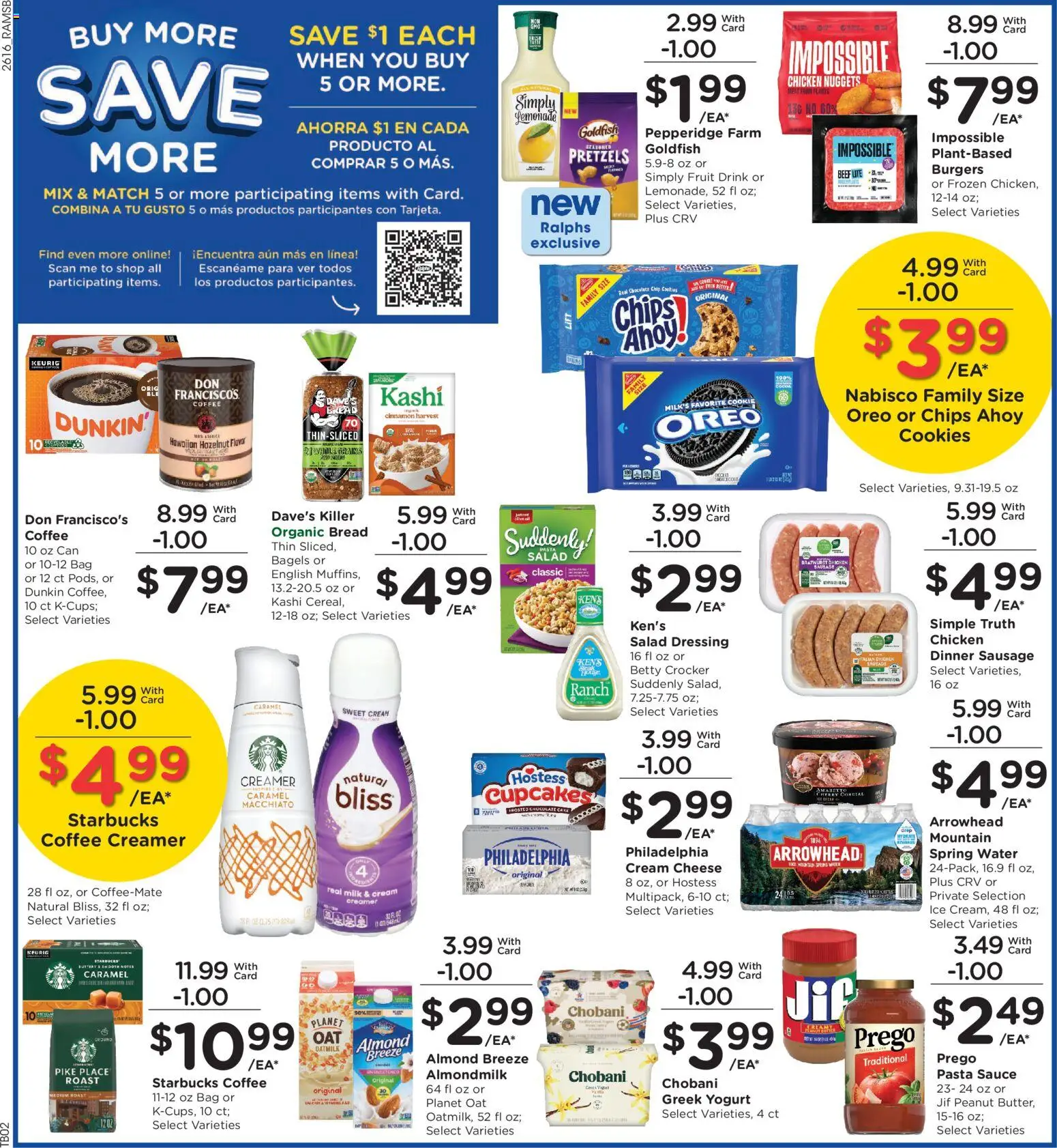 Ralphs Weekly Ad - valid from 20.05.2026 | Page: 5 | Products: Butter, Bread, Water, Sausage