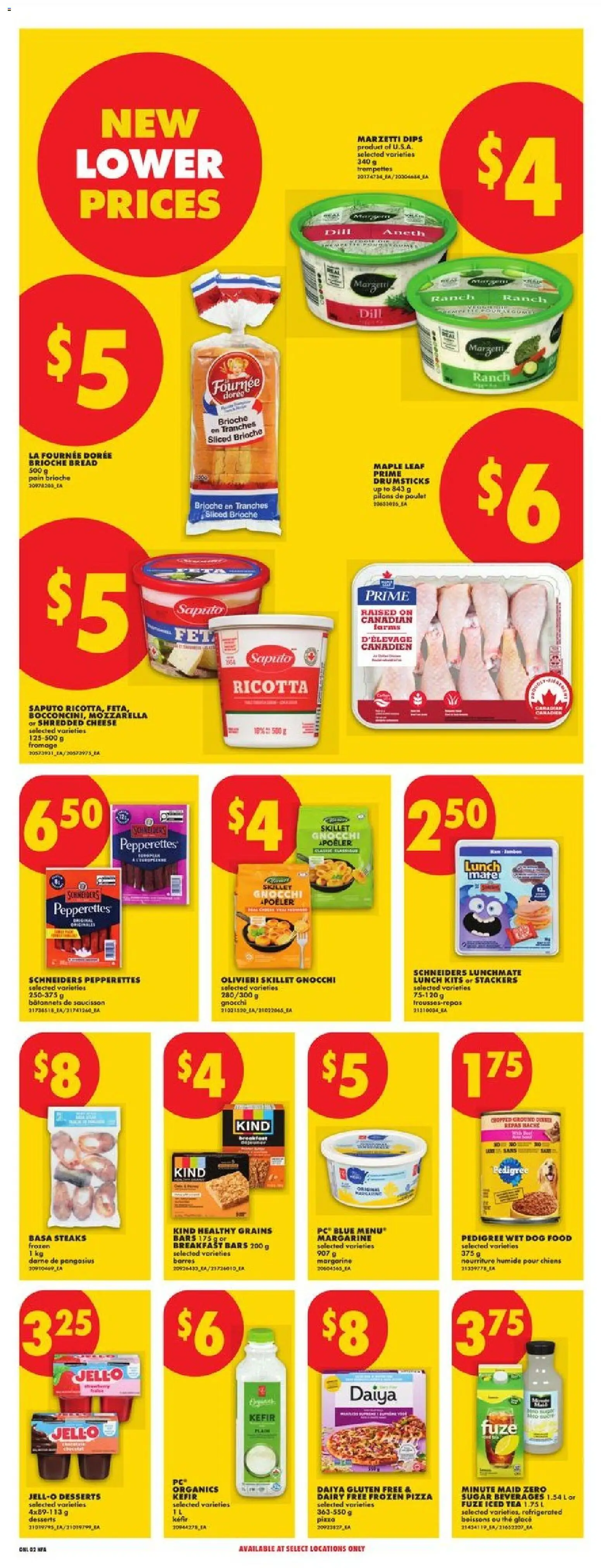 No Frills flyer valid from Aug 13, 2026 | Page: 7 | Products: Iced tea, Frozen pizza, Food, Bread