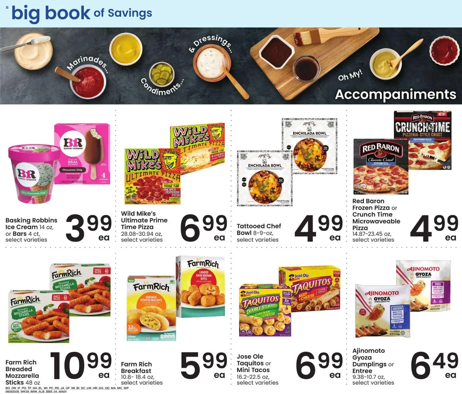Albertsons Big Book of Savings - valid from 09/29/2026 | Page: 4 | Products: Chocolate, Pizza, Cream, Chocolate Chip