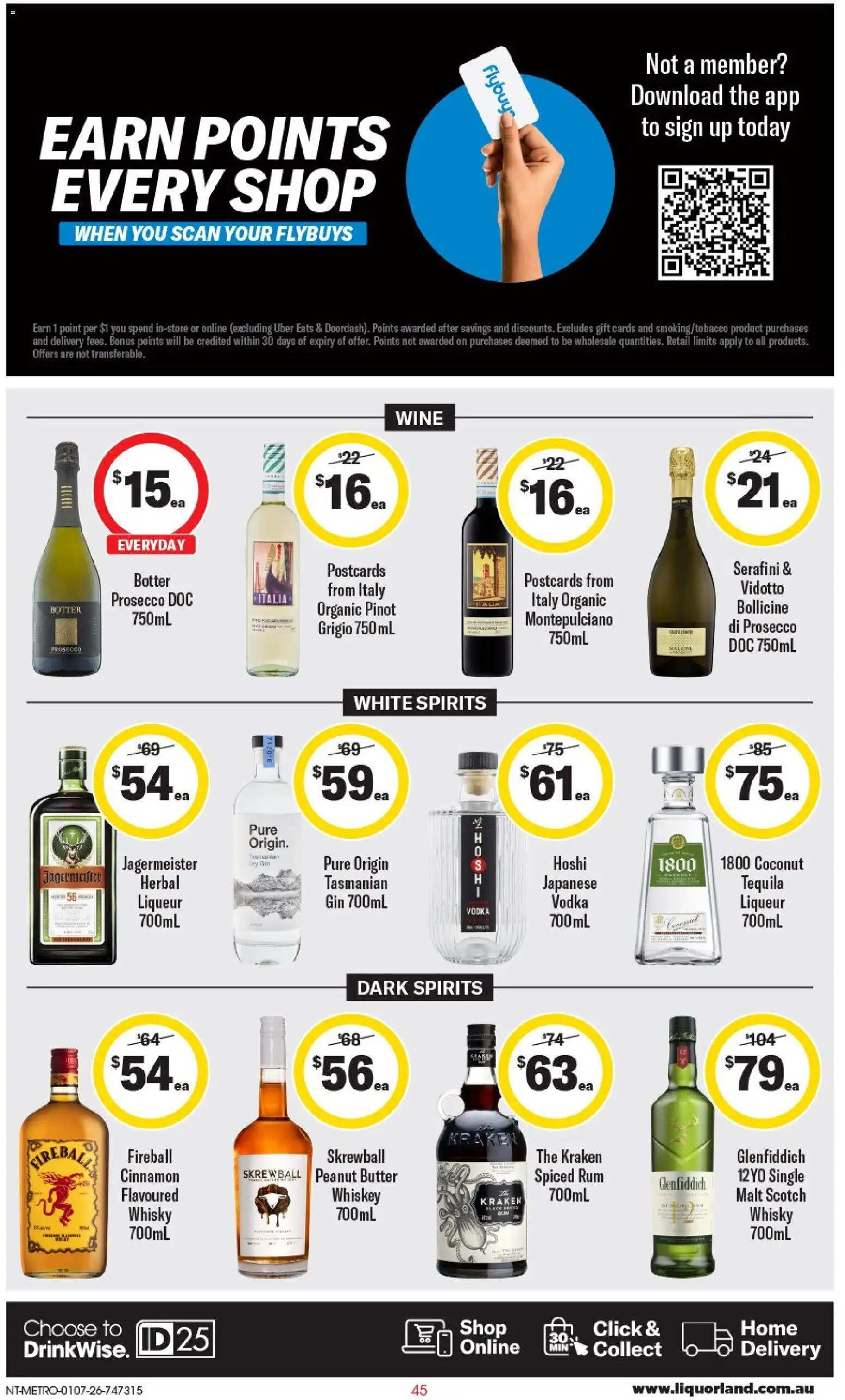 Coles catalogue - valid from 01/07/2026 | Page: 45 | Products: Gin, Rum, Scotch, Herbal
