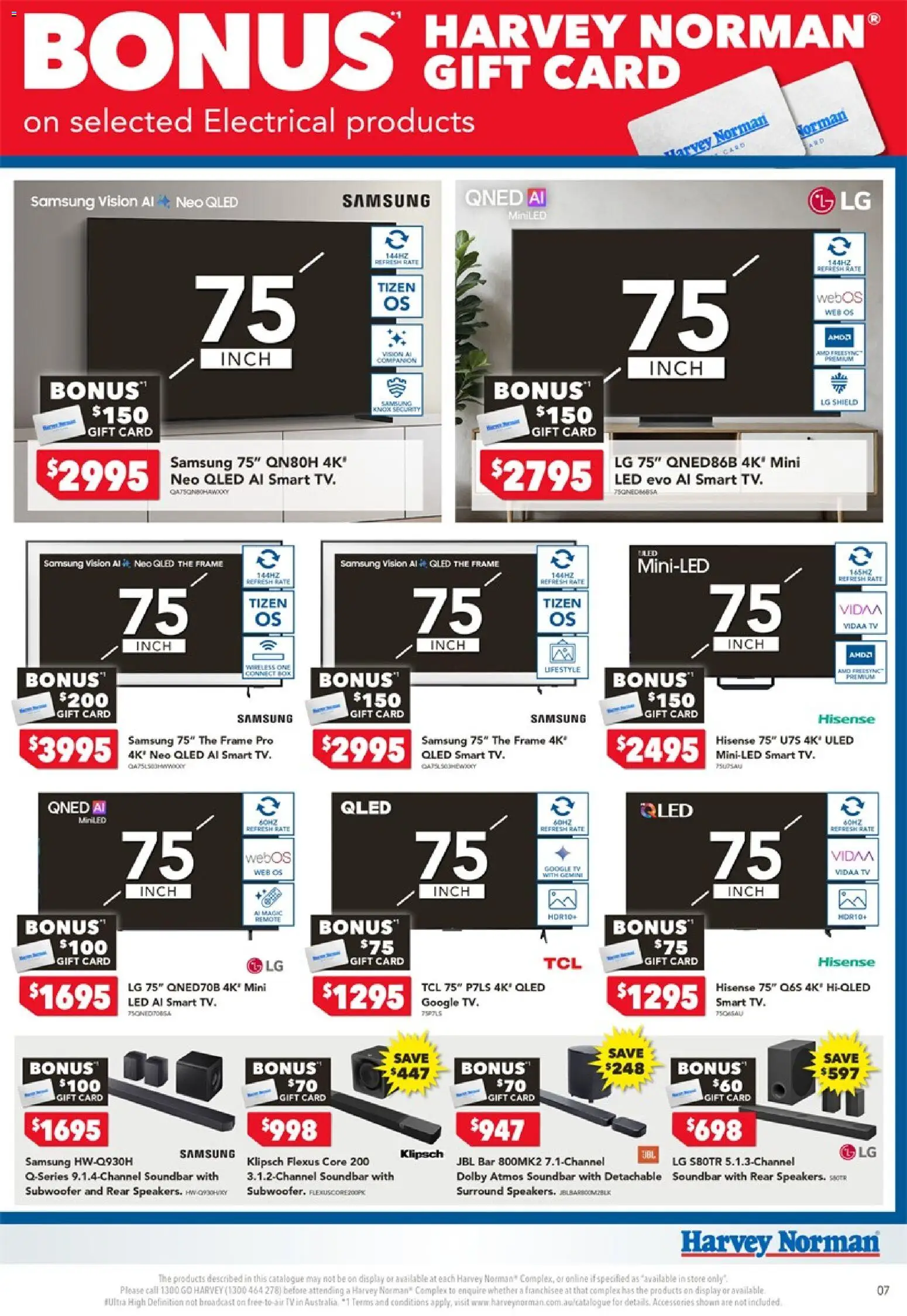 Harvey Norman catalogue - valid from 06/08/2026 | Page: 7 | Products: Soundbar, Accessories, Tv