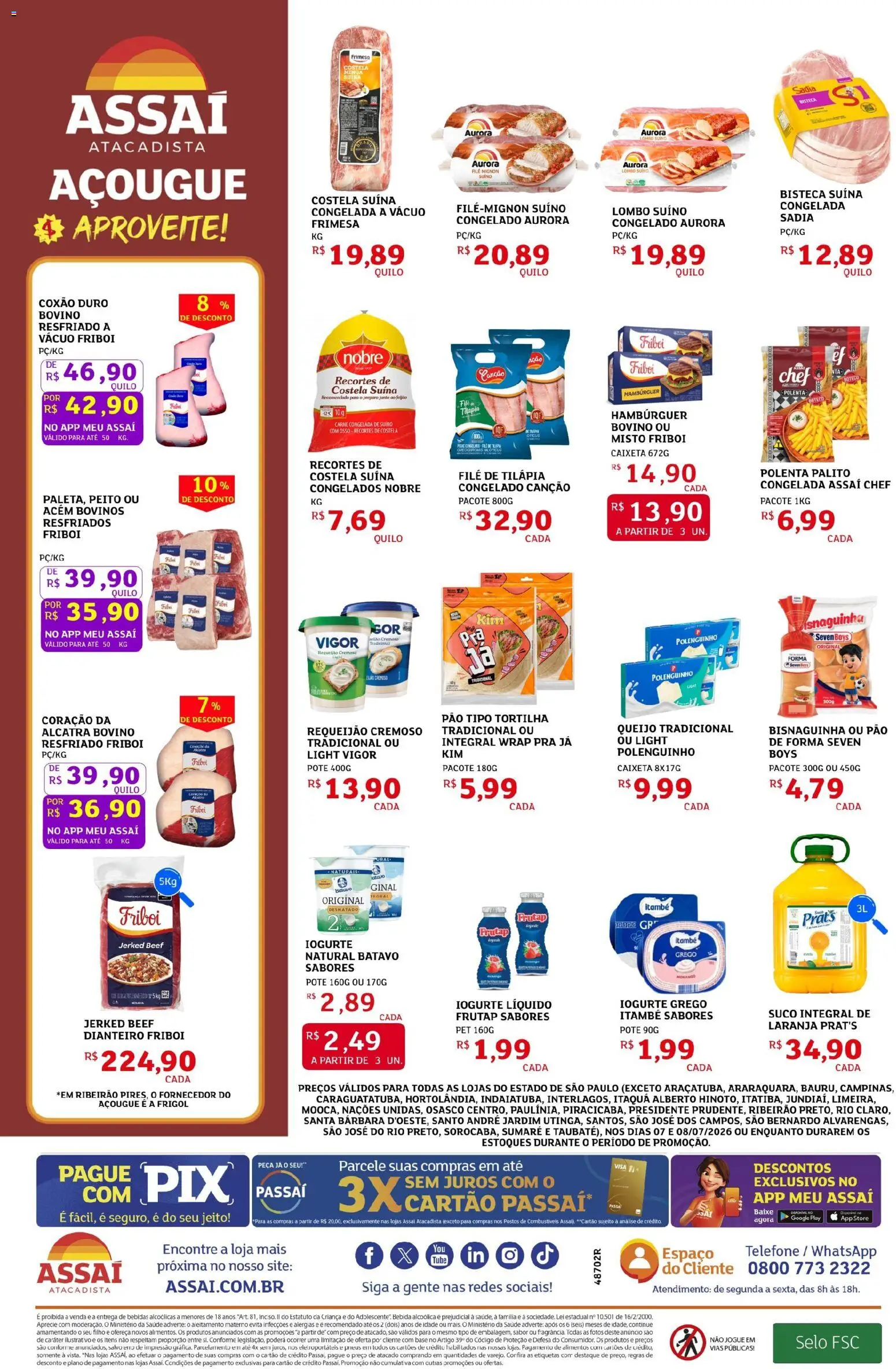 Assaí Atacadista Folheto - válido de 07/07/2026 | Página: 2 | Produtos: Alcatra, Peixe, Carne, Bebida