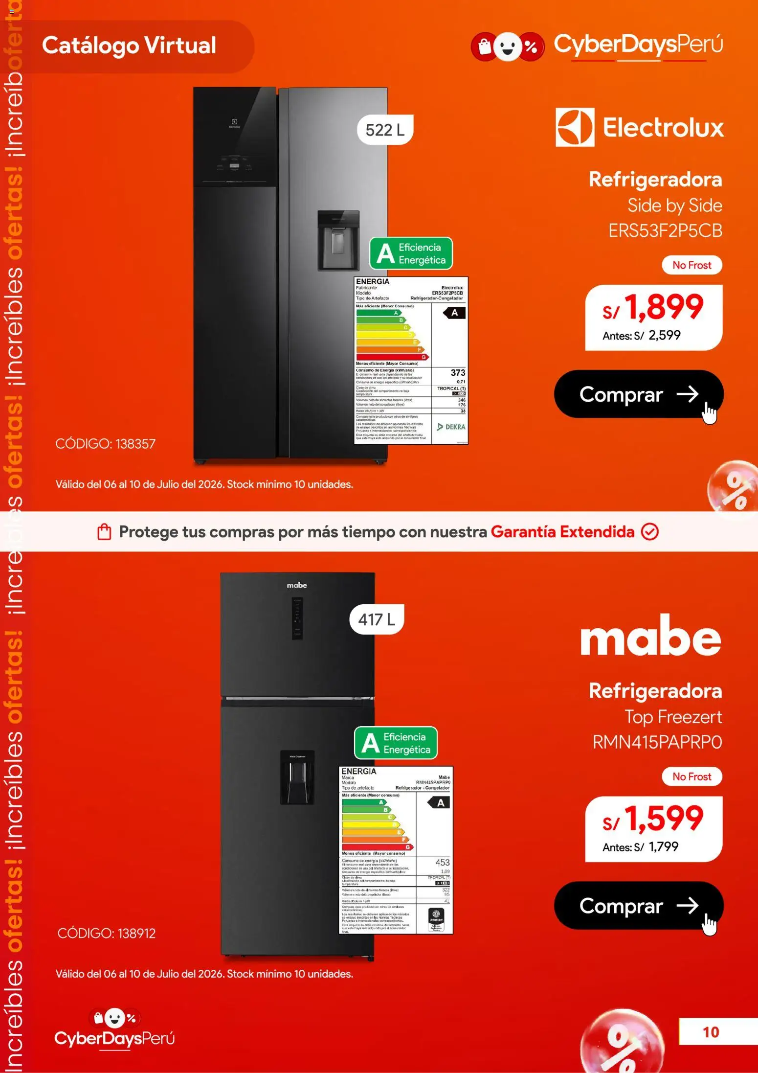 Catálogo Hiraoka válido desde 06/07/2026 | Página: 11 | Productos: Refrigerador, Congelador