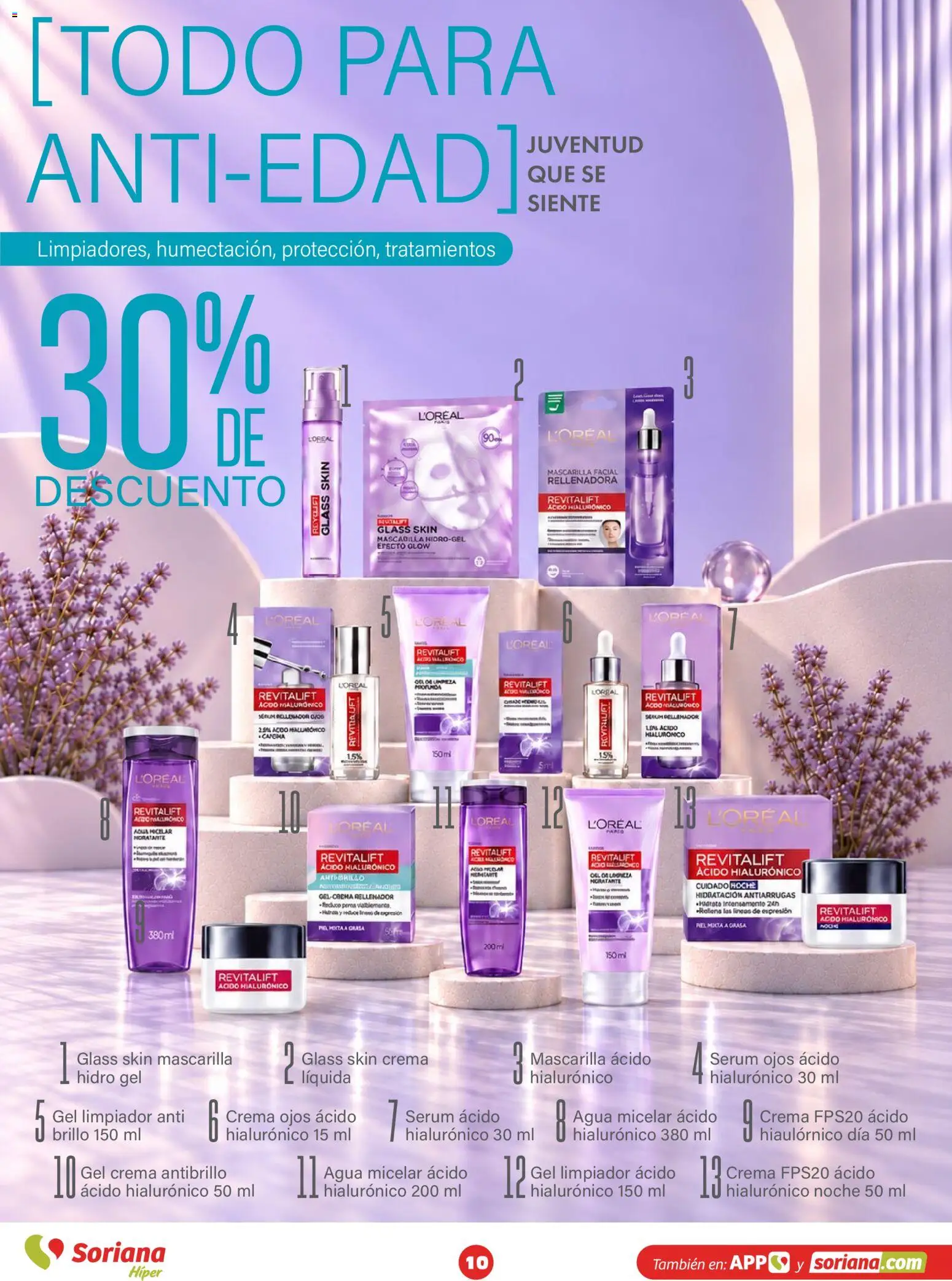 Nuevas ofertas de Soriana válidas en toda la República Mexicana desde el 15/10/2026. ¡Encuentra las mejores ofertas en Soriana folleto Modo #Glowing! | Página: 10