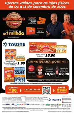 Tauste ofertas Seara - Pré-Visualização do folheto da loja Tauste, válido de 03/09/2026