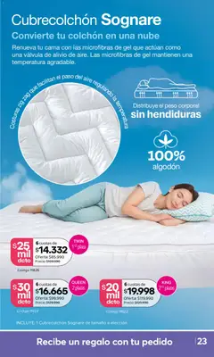 A3D Ofertas válido desde el 01.09.2026 | Página: 23 | Productos: Peso, Cama, Colchón, Algodón
