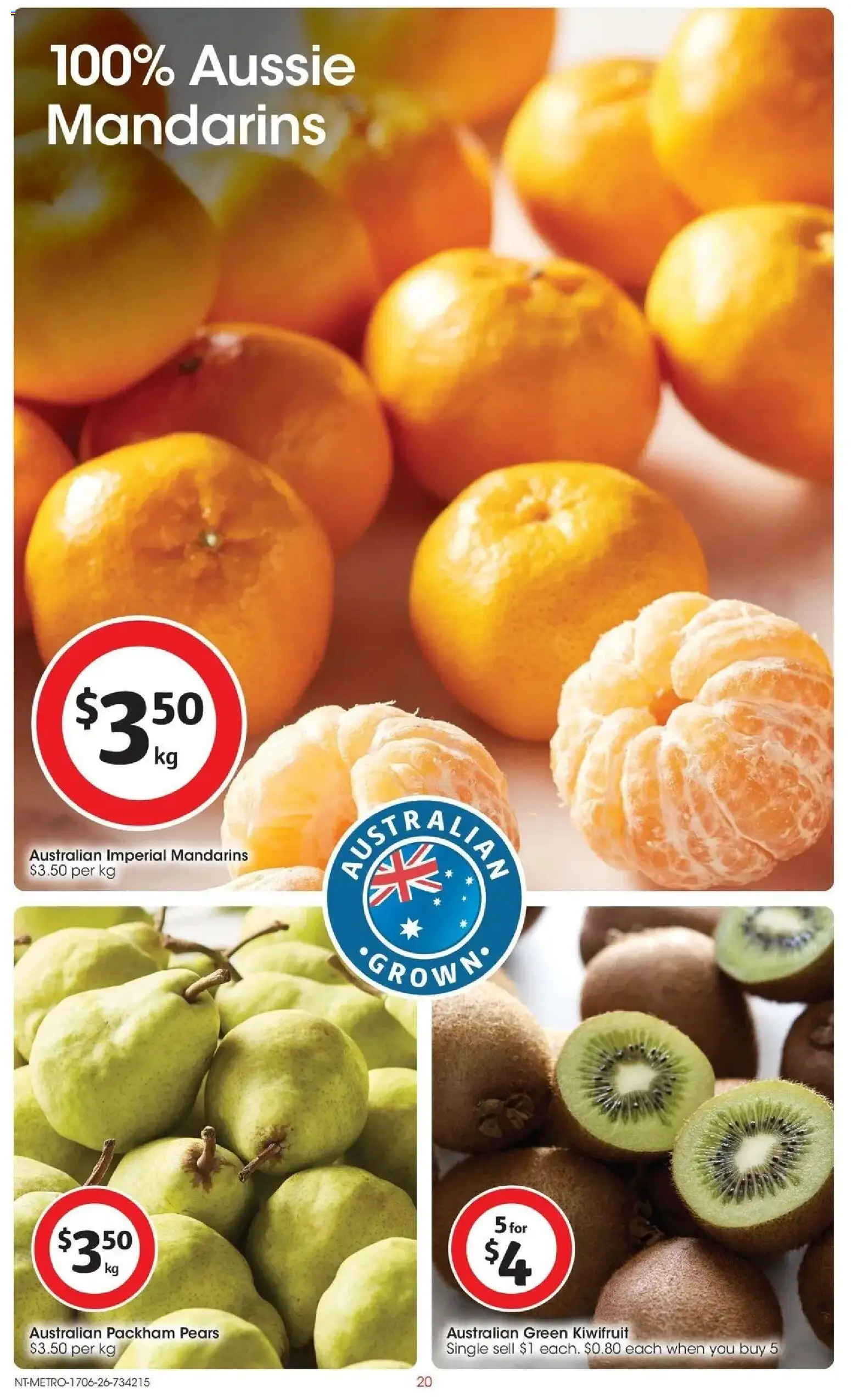 Coles catalogue - valid from 16.06.2026 | Page: 20 | Products: Kiwifruit, Mandarins