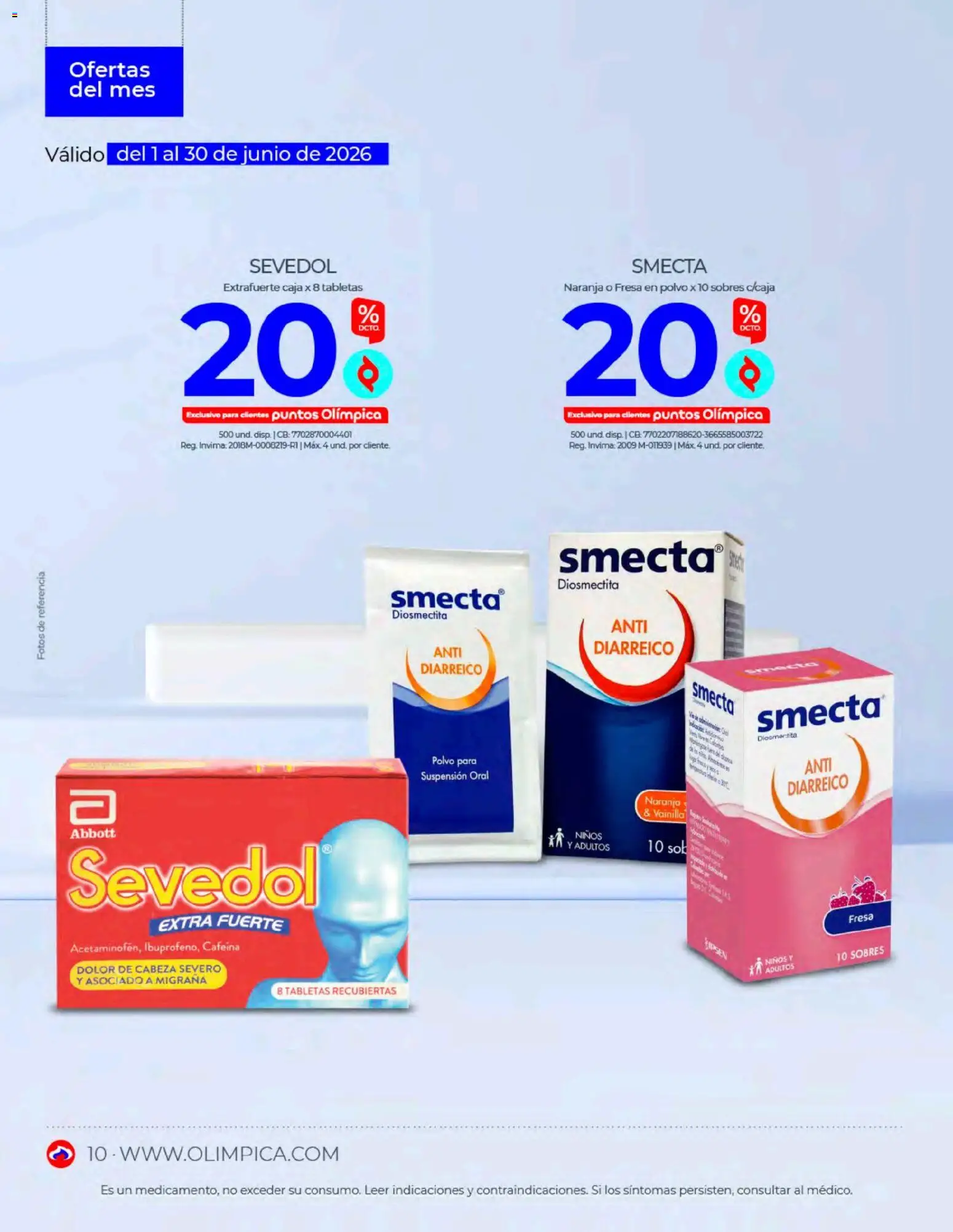 Olímpica revista - valida desde el 01.06.2026 | Página: 10 | Productos: Fresa, Caja, Polvo