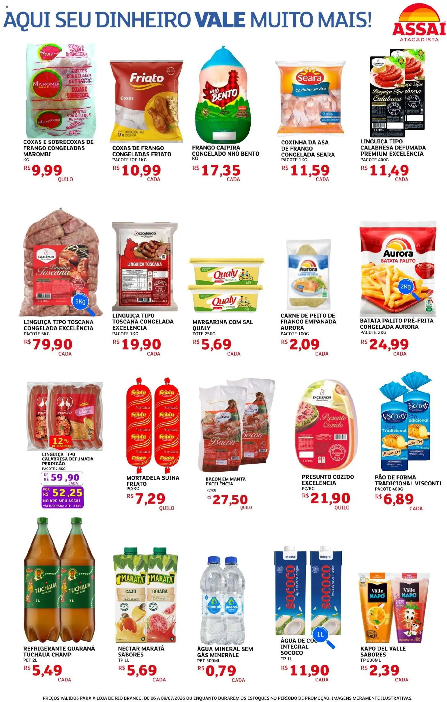 Assaí Atacadista Folheto - válido de 05/07/2026 | Página: 3 | Produtos: Caju, Presunto, Batata, Margarina