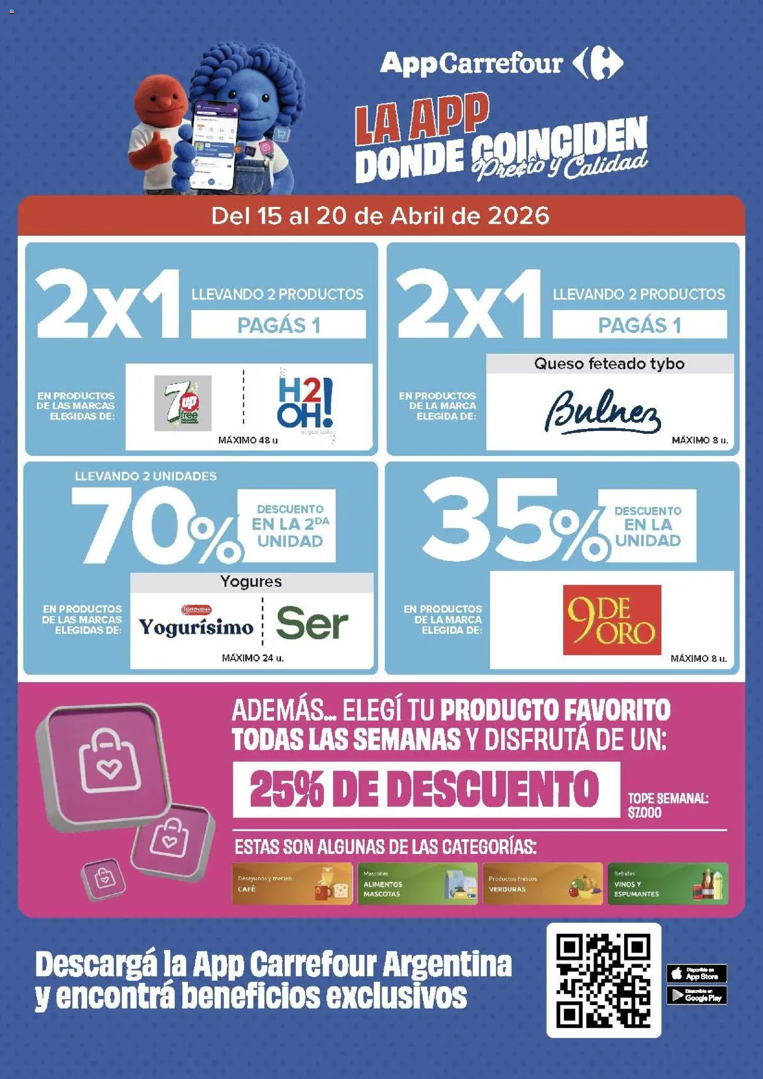 Carrefour Express  │ válido desde el 15.04.2026 | Página: 2 | Productos: Queso, Café