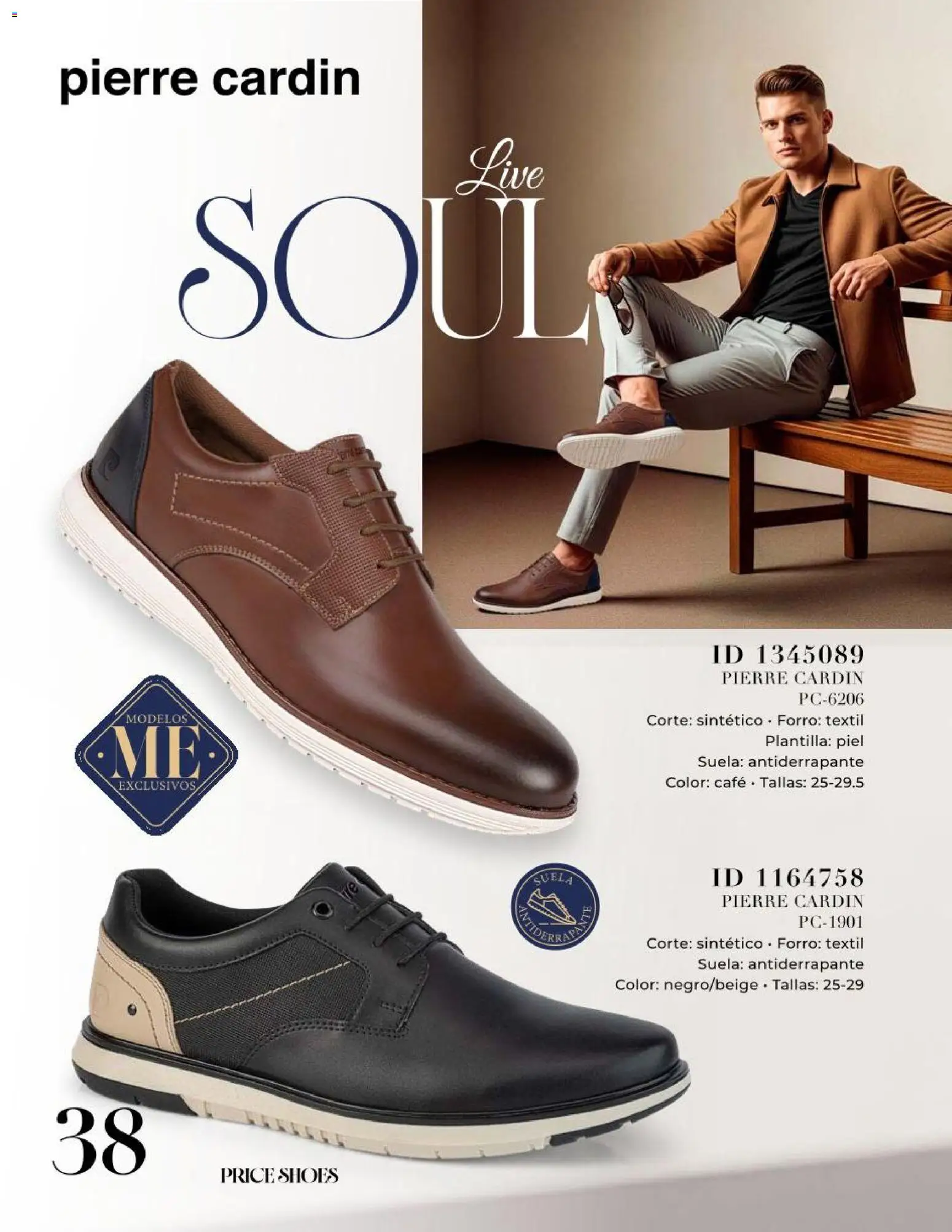 Nuevas ofertas de Price Shoes válidas en toda la República Mexicana desde el 14.05.2026. ¡Encuentra las mejores ofertas en Price Shoes catálogo Caballeros! | Página: 38 | Productos: Café