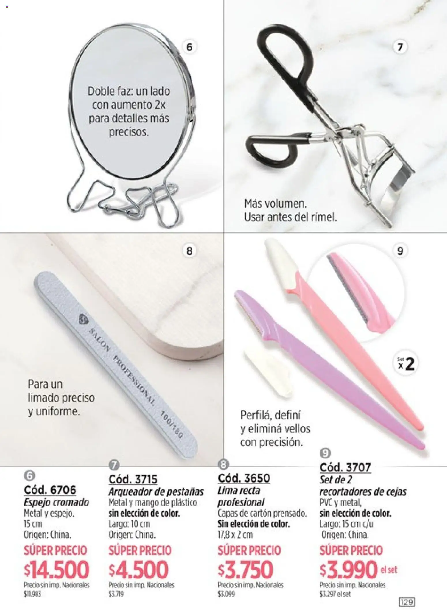 Catálogo Amodil Campaña 9 │ válido desde el 05.05.2026 | Página: 129 | Productos: Espejo, Lima, Mango
