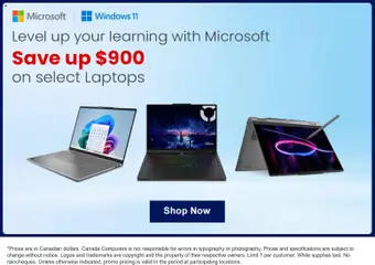 Preview of Canada Computers weekly flyer from shop Canada Computers valid from Aug 28, 2026