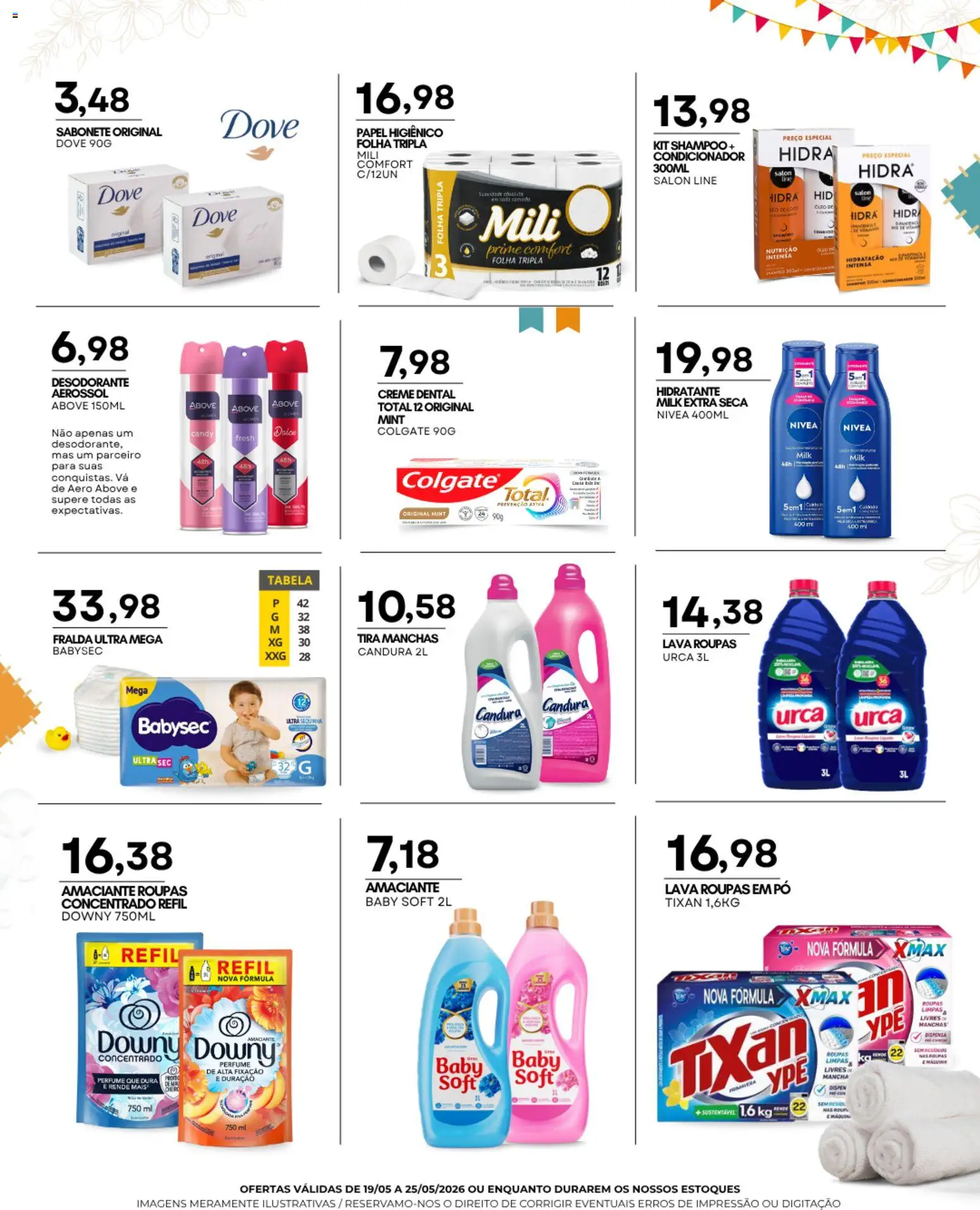 Mercadão Atacadista Folheto - válido de 19.05.2026 | Página: 12 | Produtos: Shampoo, Sabonete, Dove, Papel higiênico