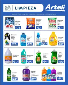 Vista previa de Arteli folleto Quincenal, nuevo folleto de la tienda, válido en México a partir del 07.05.2026 | Página: 14 | Productos: Detergente, Limpiador, Desinfectante, Polvo