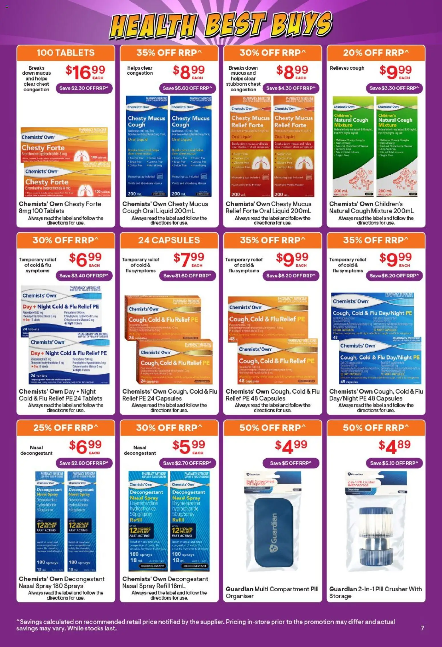 Discount Drug Stores catalogue - valid from 20.05.2026 | Page: 8 | Products: Sugar, Cap, Nasal spray, Tablets