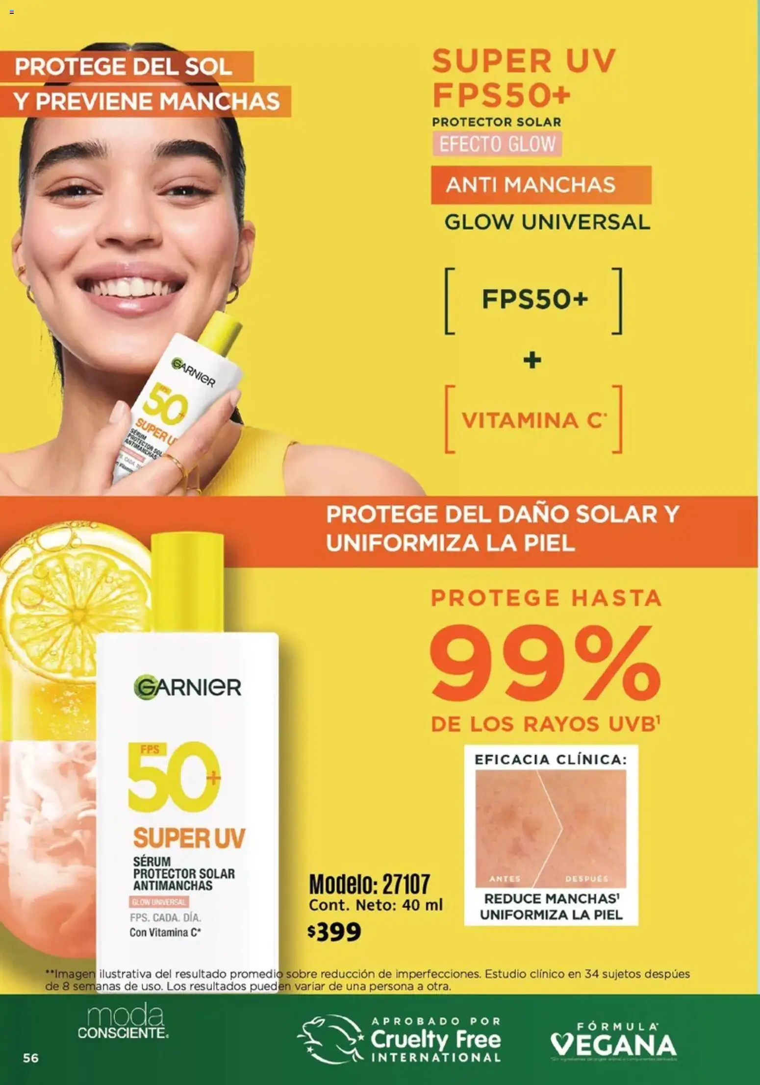 Nuevas ofertas de Ilusión válidas en toda la República Mexicana desde el 01/07/2026. ¡Encuentra las mejores ofertas en Ilusión catálogo Marcas Amigas! | Página: 58 | Productos: Serum, Sobre, Protector solar